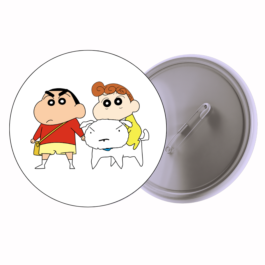 Mischief Kid & Friends Cute Pin Badge | Cartoon Badge for Bags & Jackets (2 Sizes)