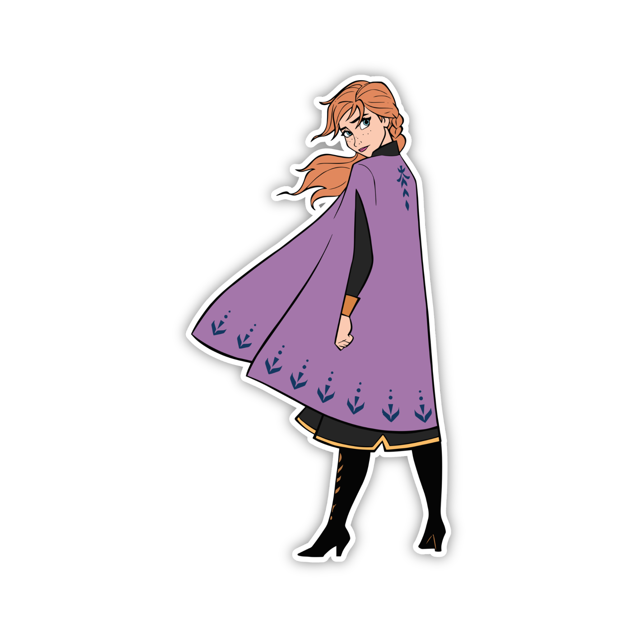 Anna Purple Cape Walking Sticker