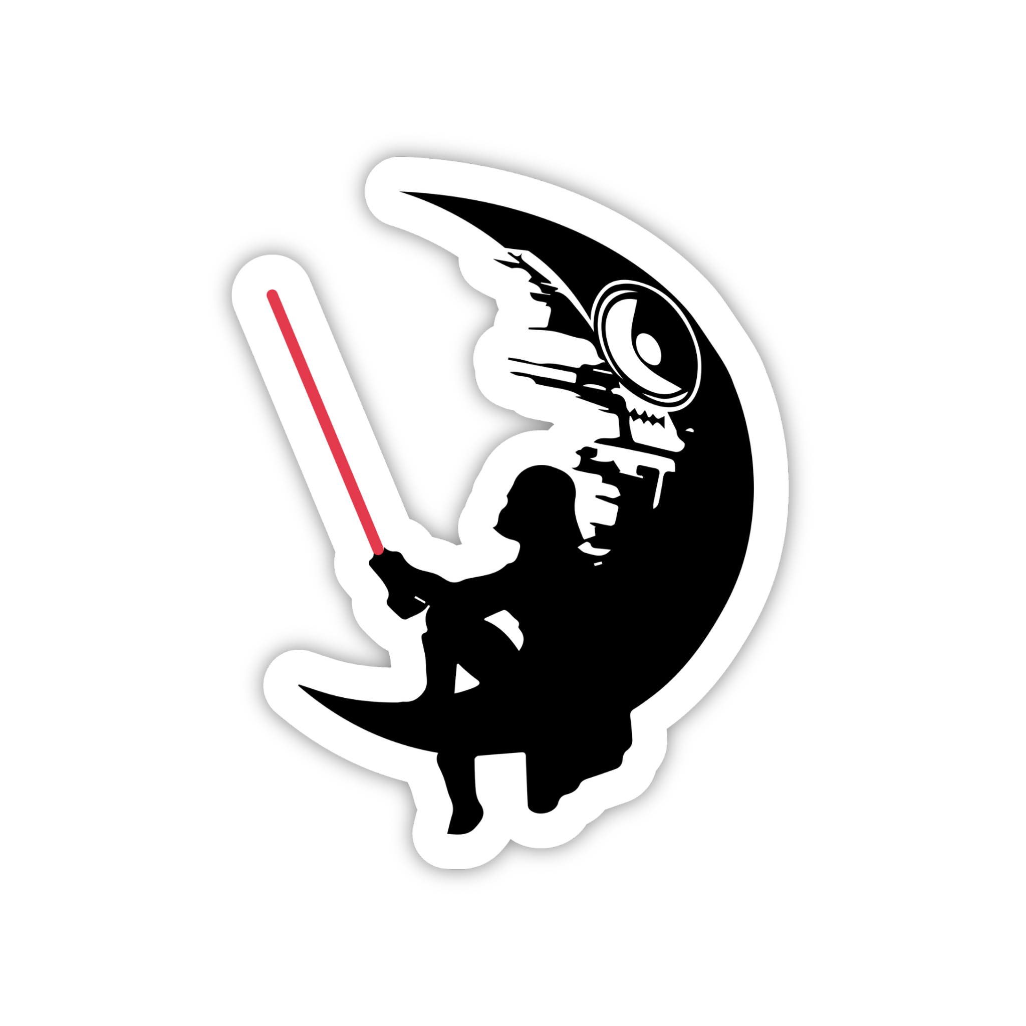 Darth Vader Silhouette Lightsaber Sticker