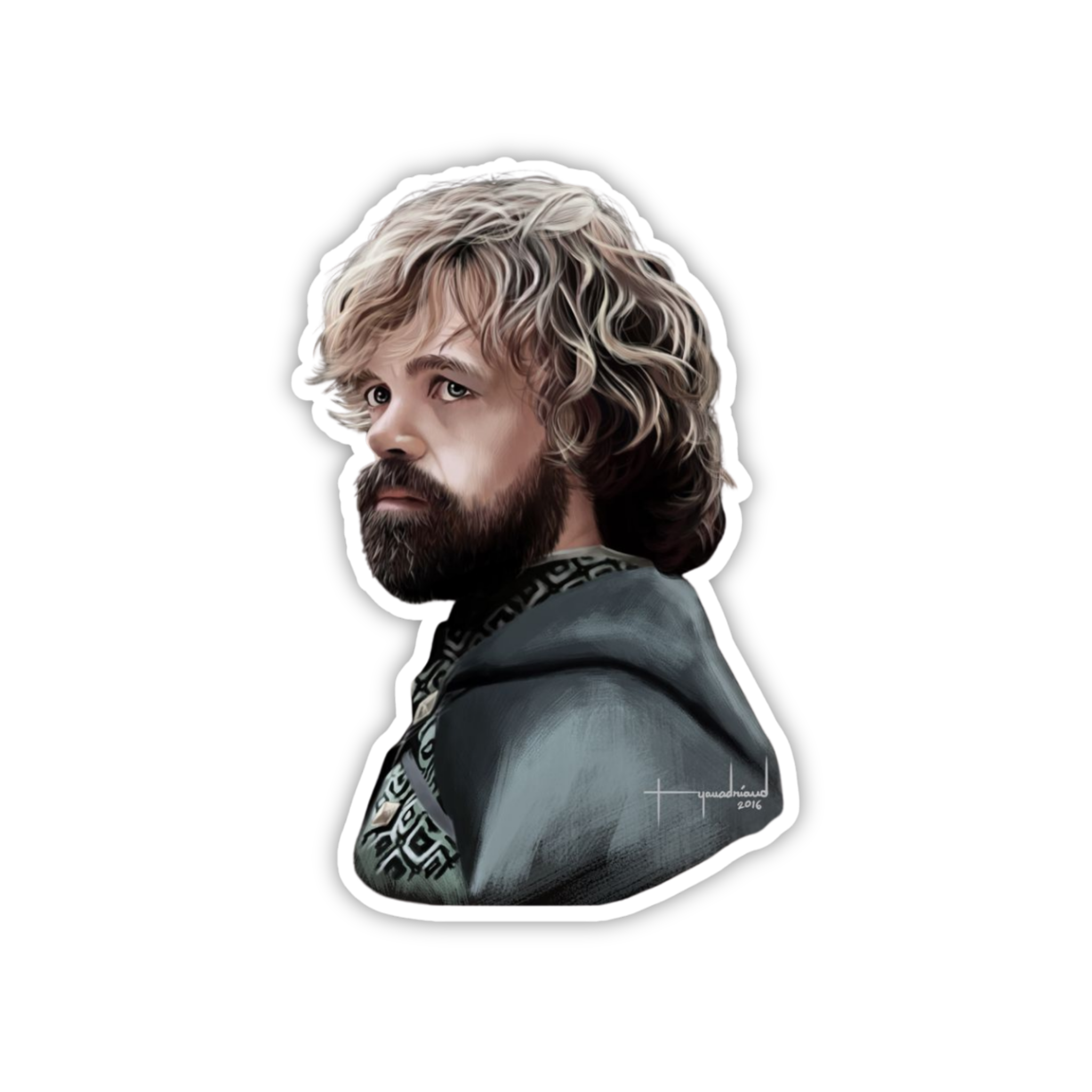 Tyrion Lannister Side Profile Art Sticker