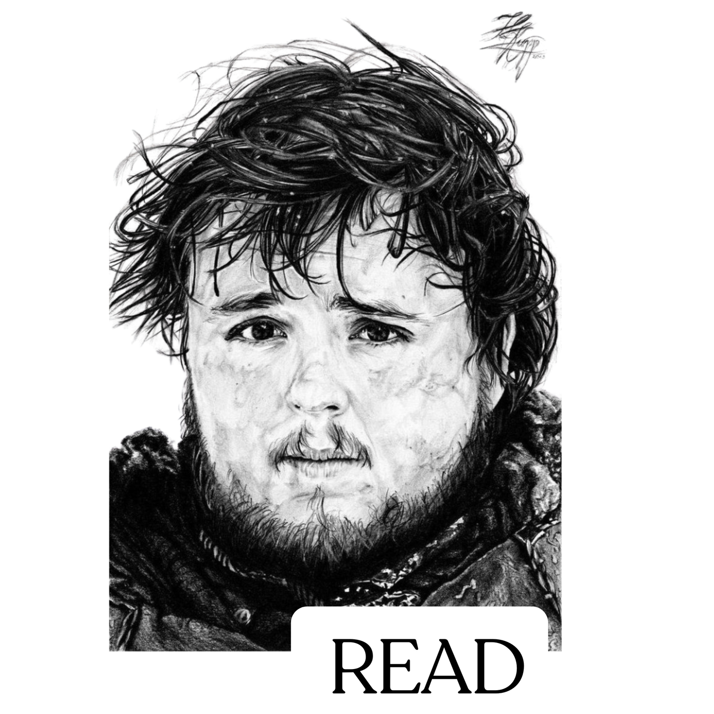 Game of Thrones Stickers - Samwell Read Poster