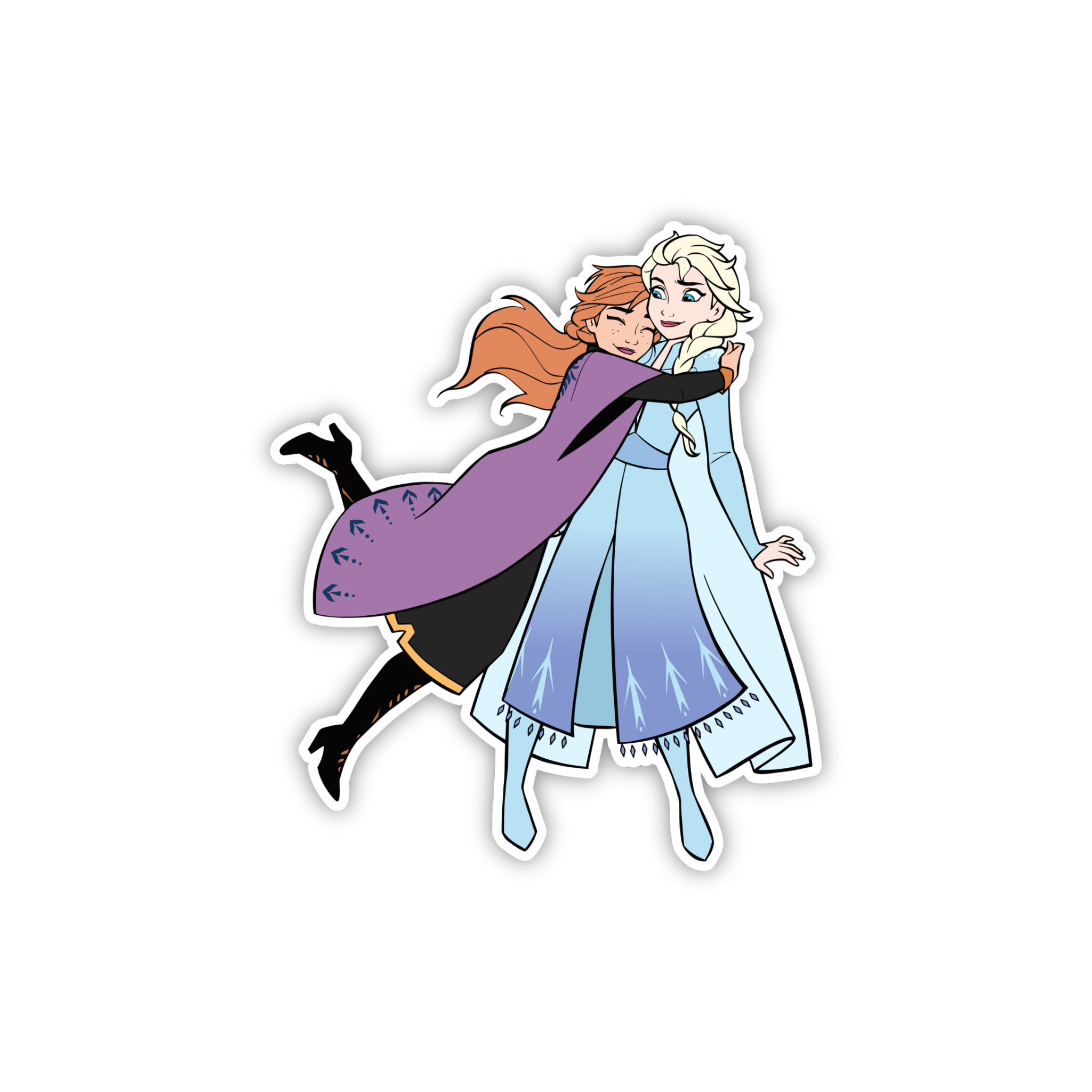 Anna & Elsa Winter Hug Sticker