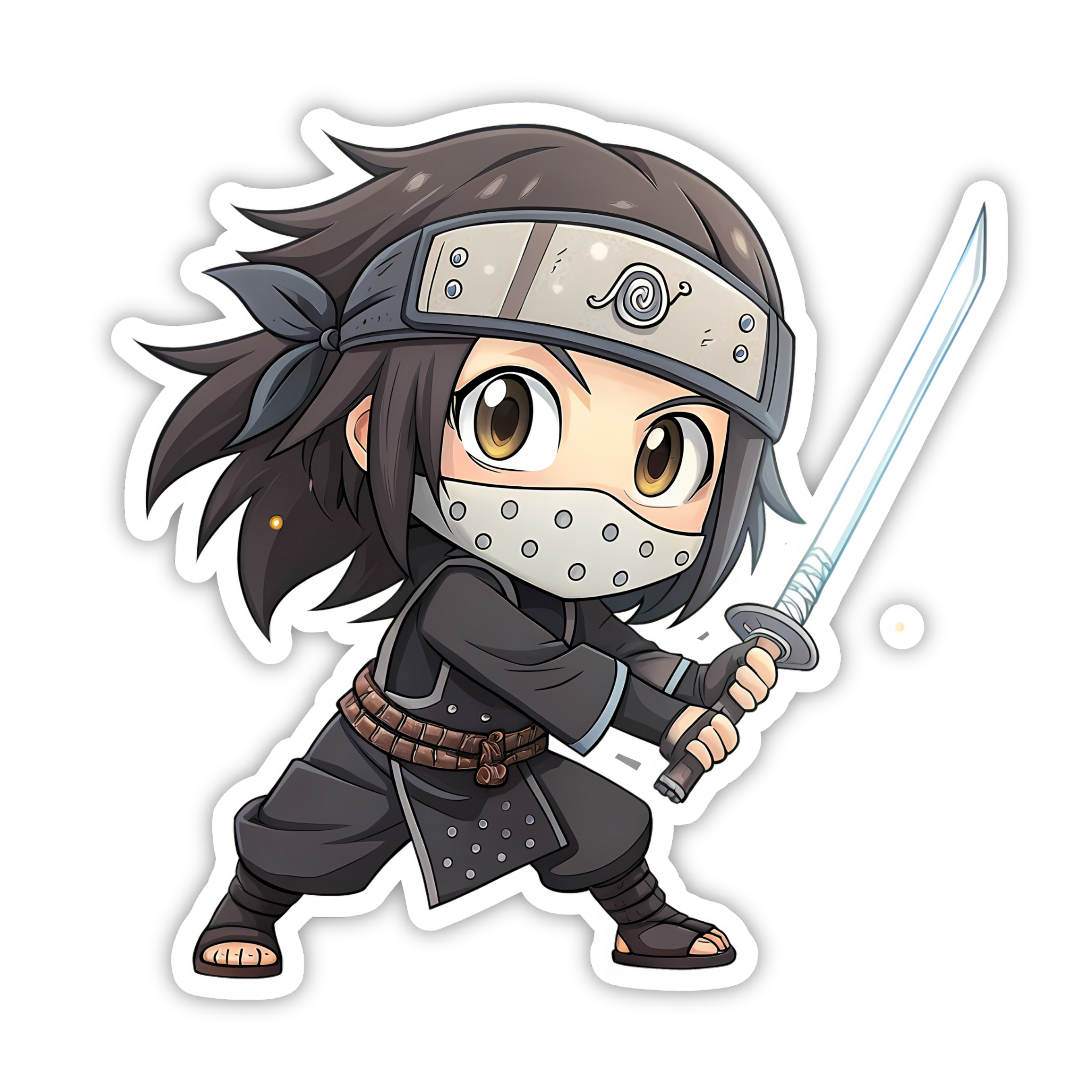 Masked Demon Slayer Chibi Sticker