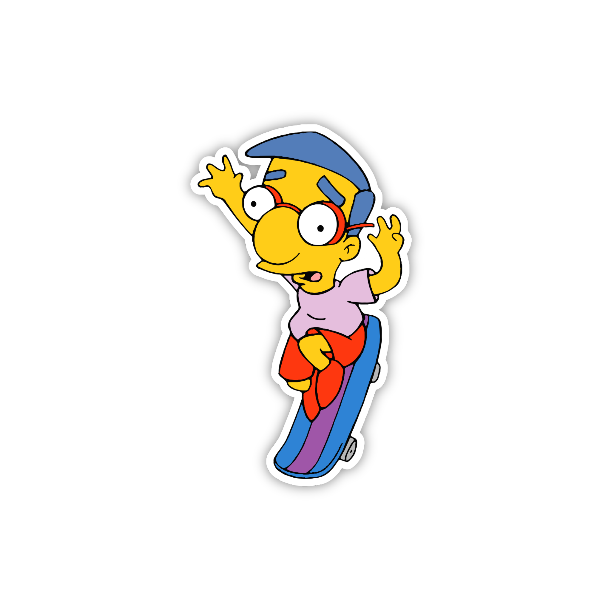 Animated Yellow Family Pose 45 Cartoon Sticker