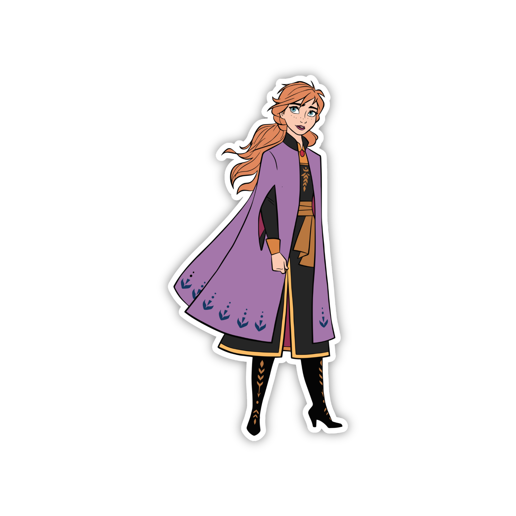 Anna Purple Cape Classic Sticker