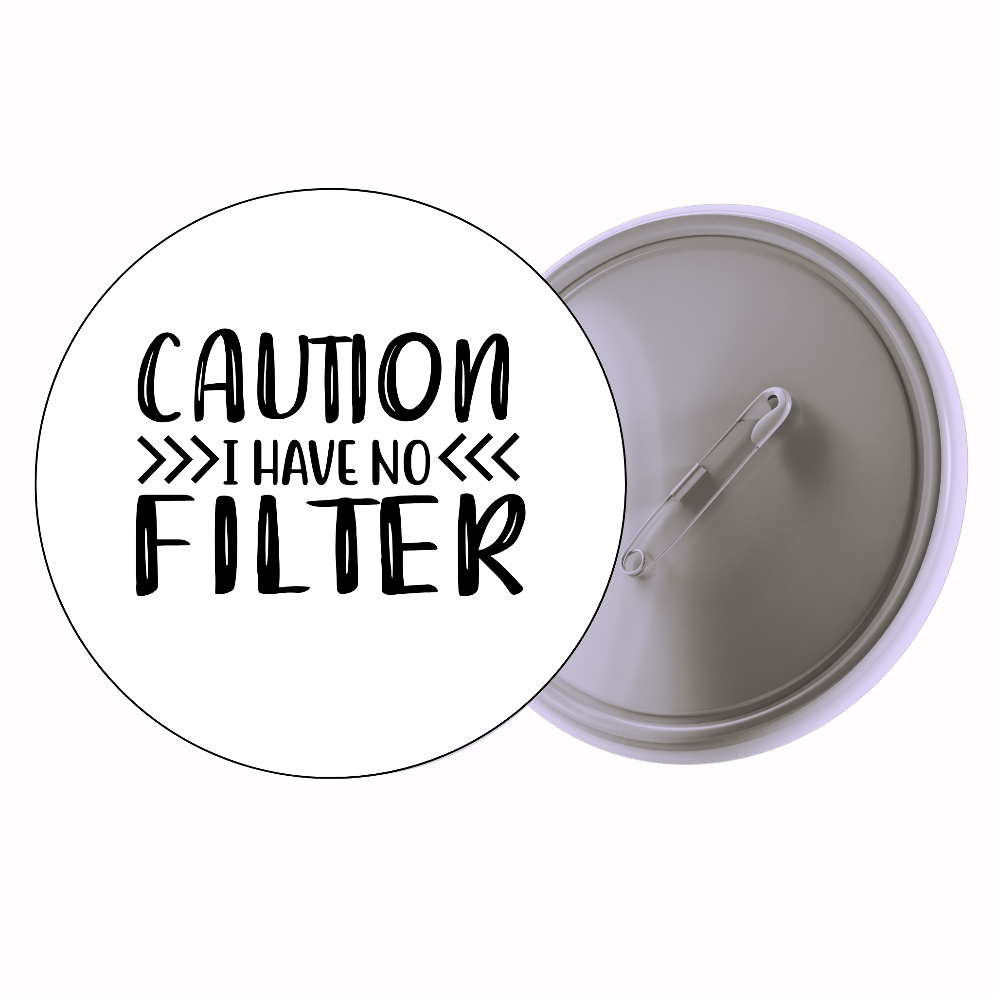 Classic Motivational Quote Pin Badge Design 047 | Minimal Typography Button Badge (2 Sizes)