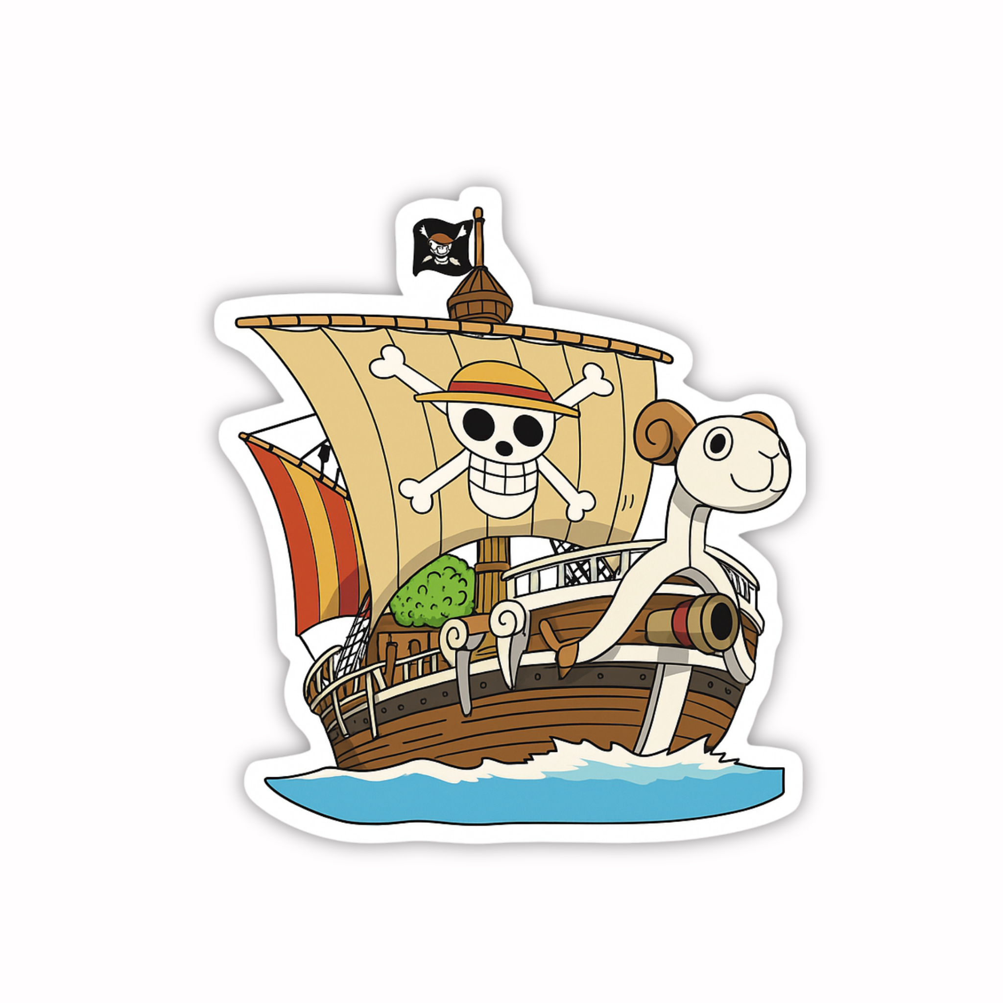 Going Merry Ship Illustration Sticker