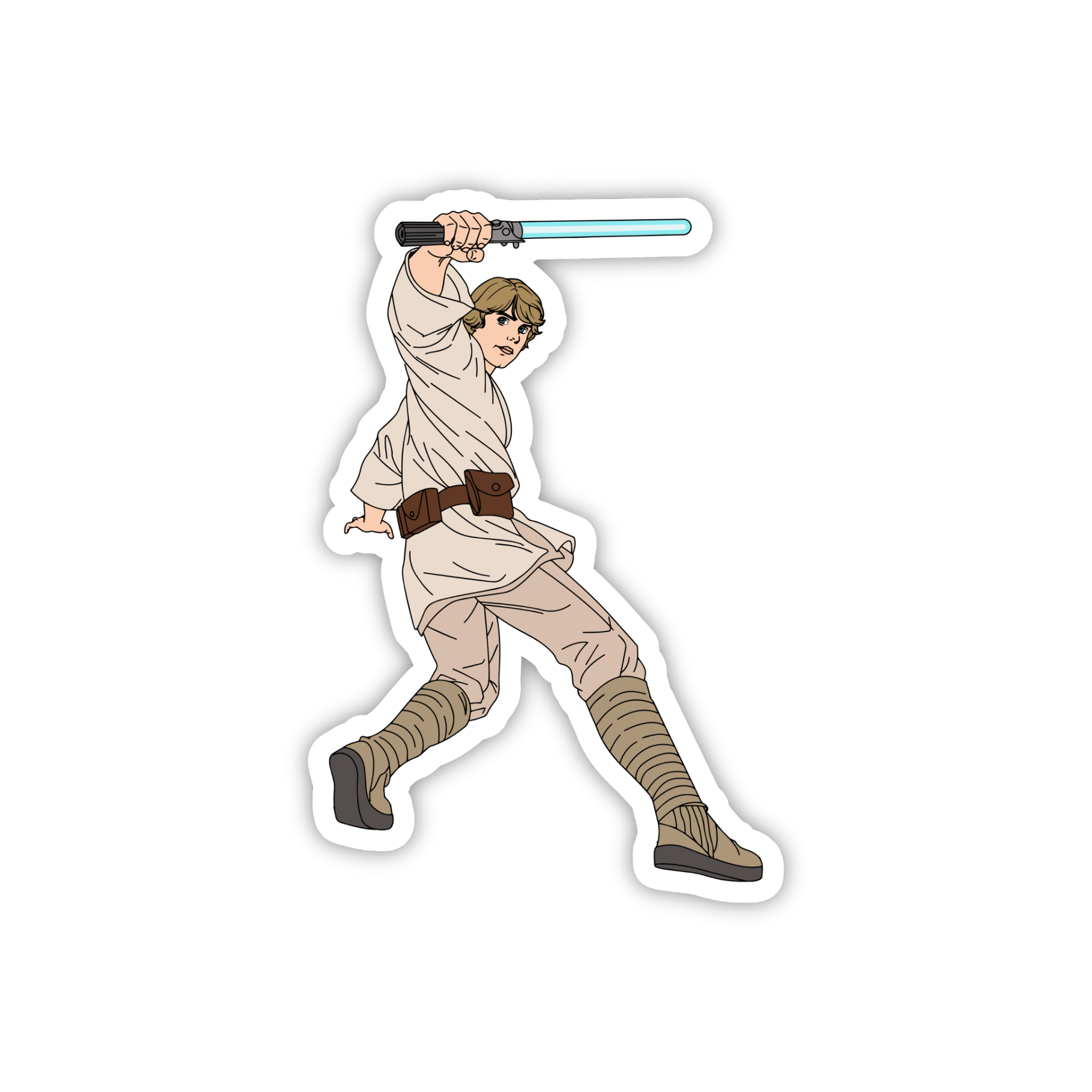 Luke Skywalker Action Pose Sticker