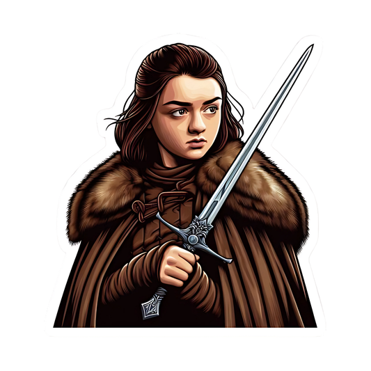 Game of Thrones Stickers - Young Arya With Sword