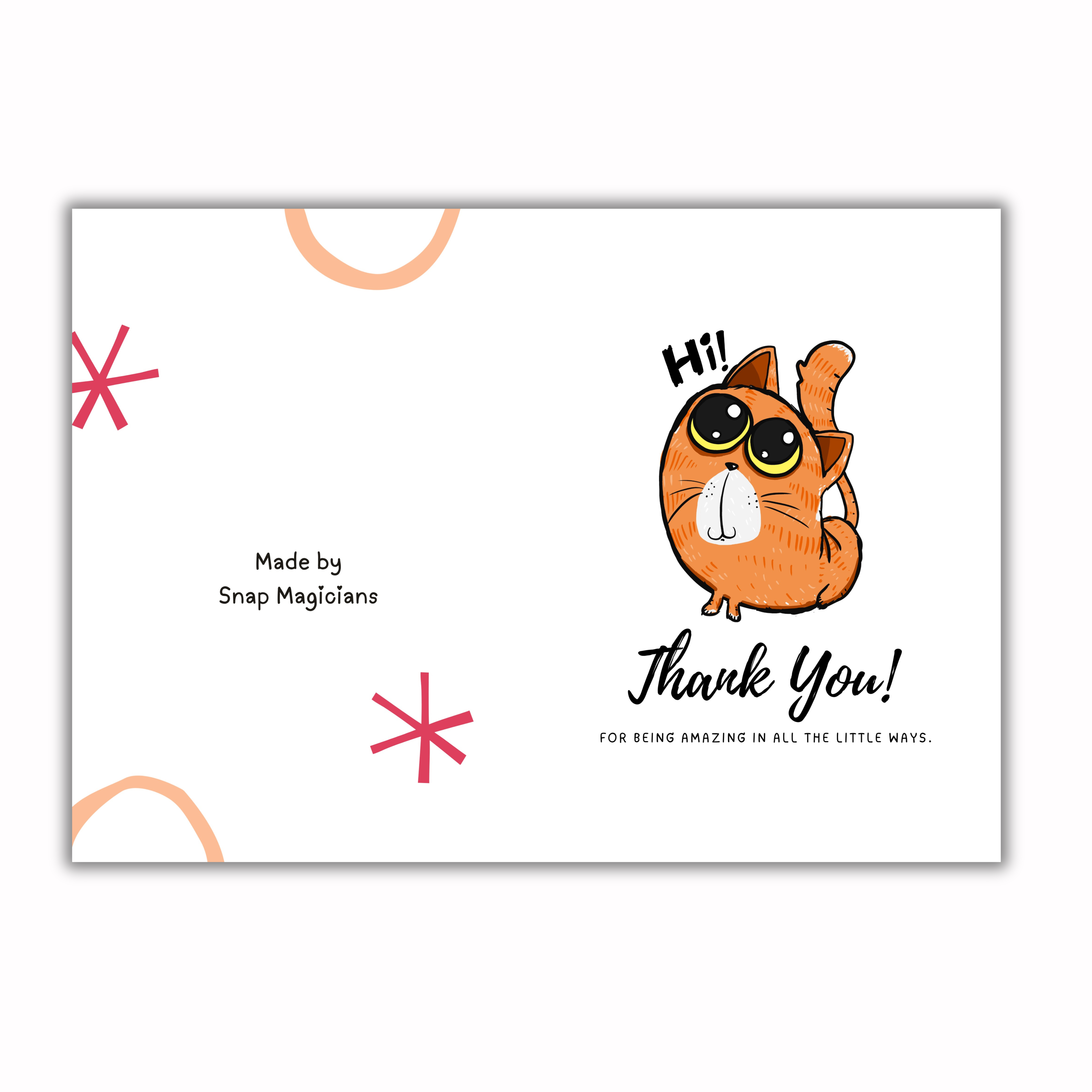 Set of 5 Thank YOU Foldable Cards