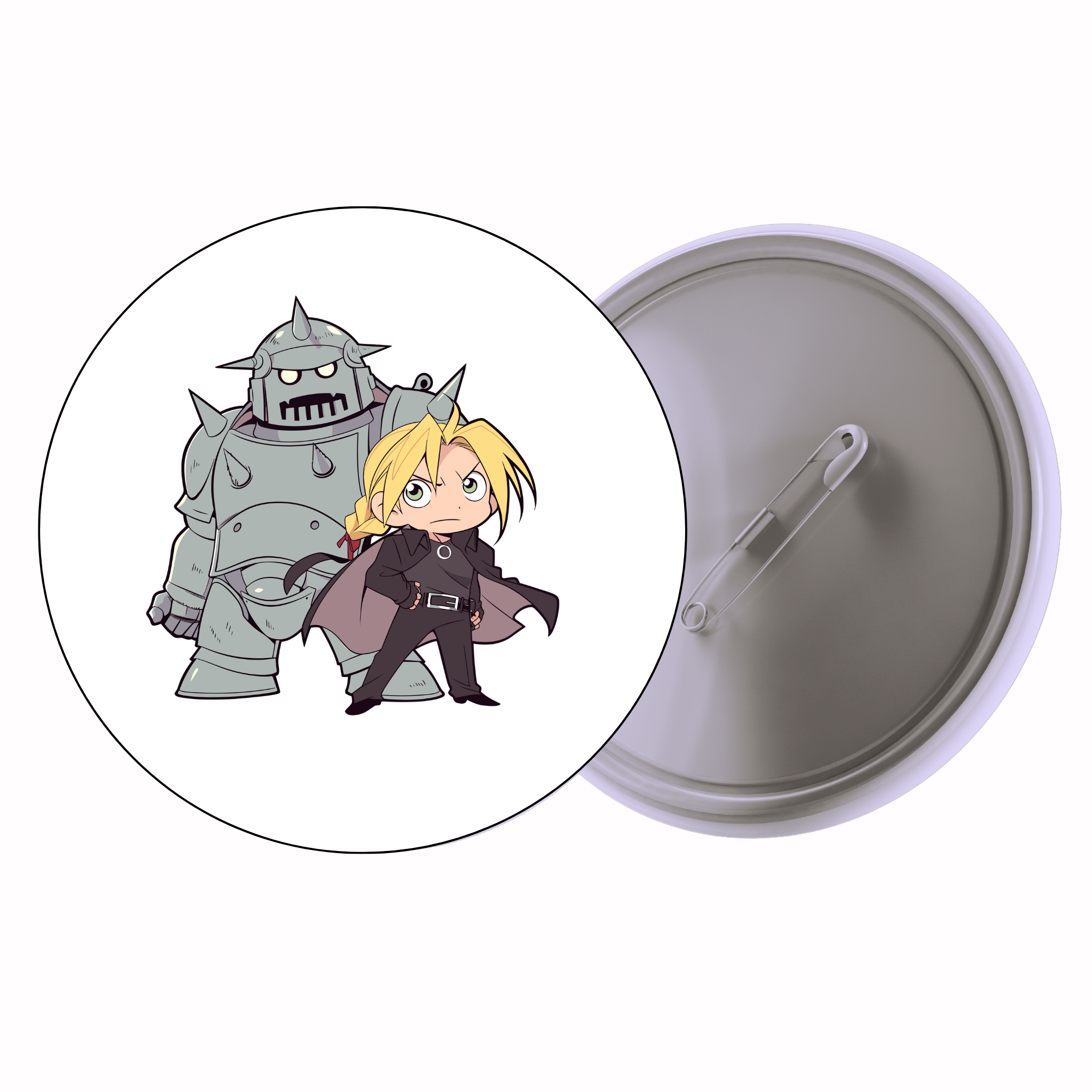 Fullmetal Alchemist Edward & Alphonse Elric (Chibi) Anime Pin Badge