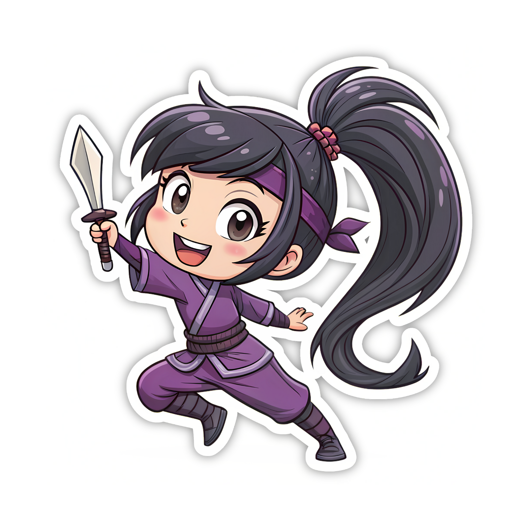 Kunoichi Girl Chibi Sticker