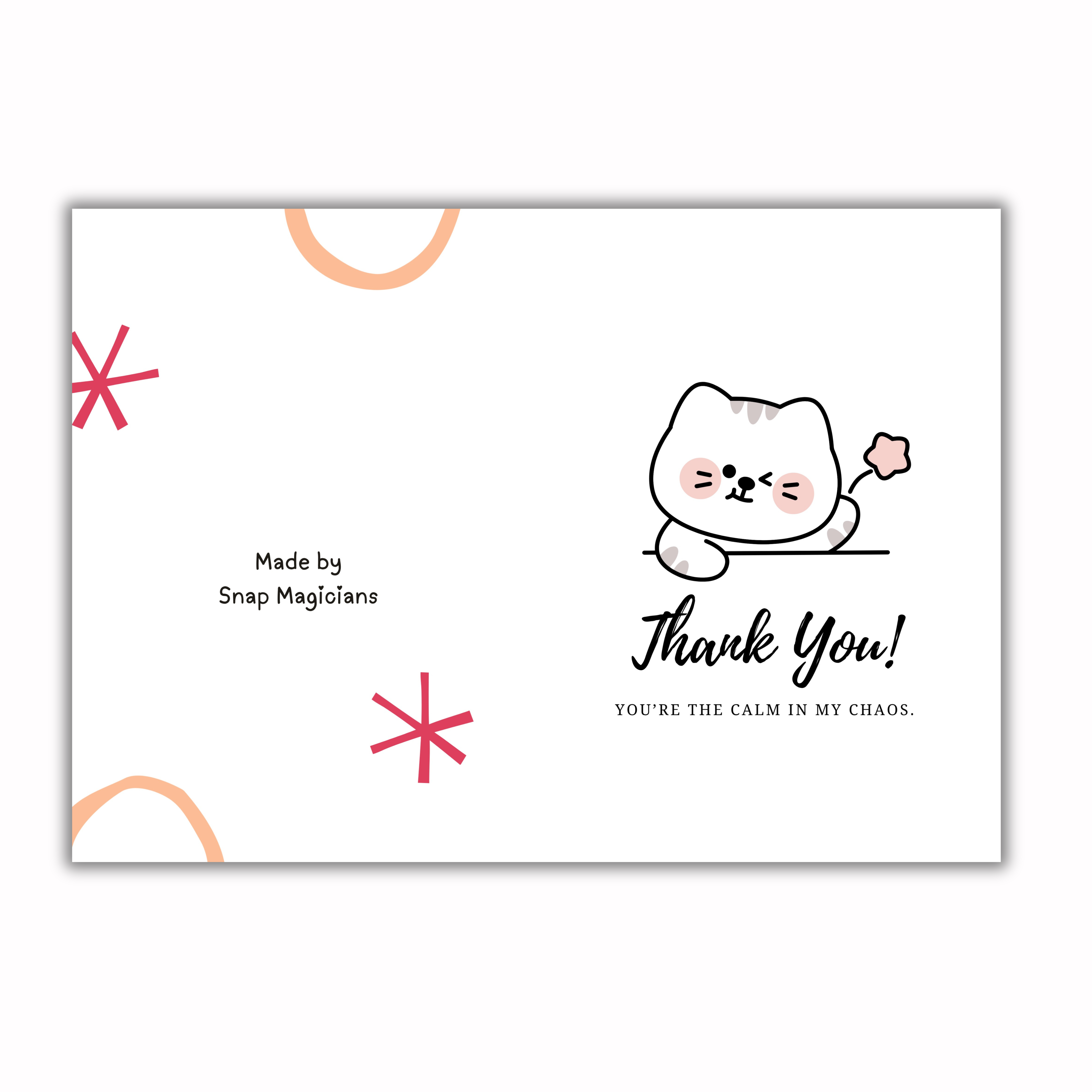 Set of 5 Thank YOU Foldable Cards
