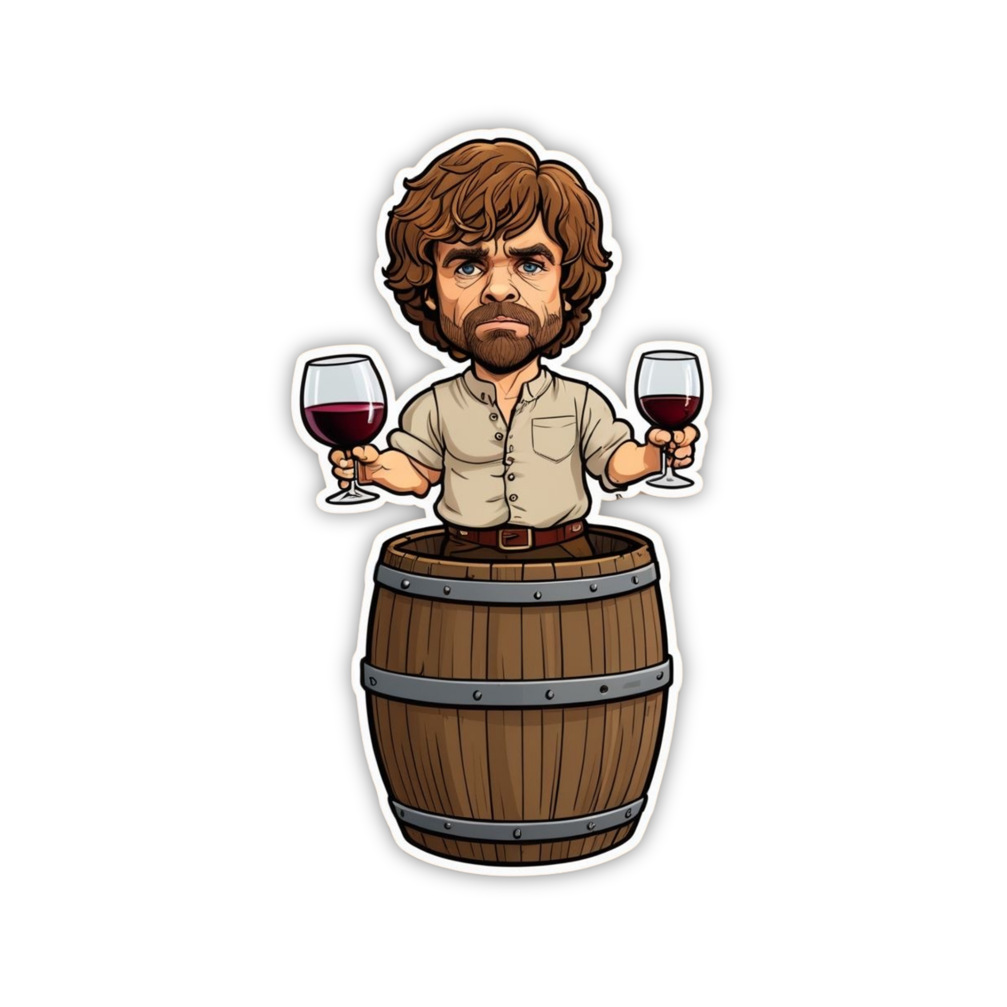 Tyrion Lannister Barrel Scene Sticker