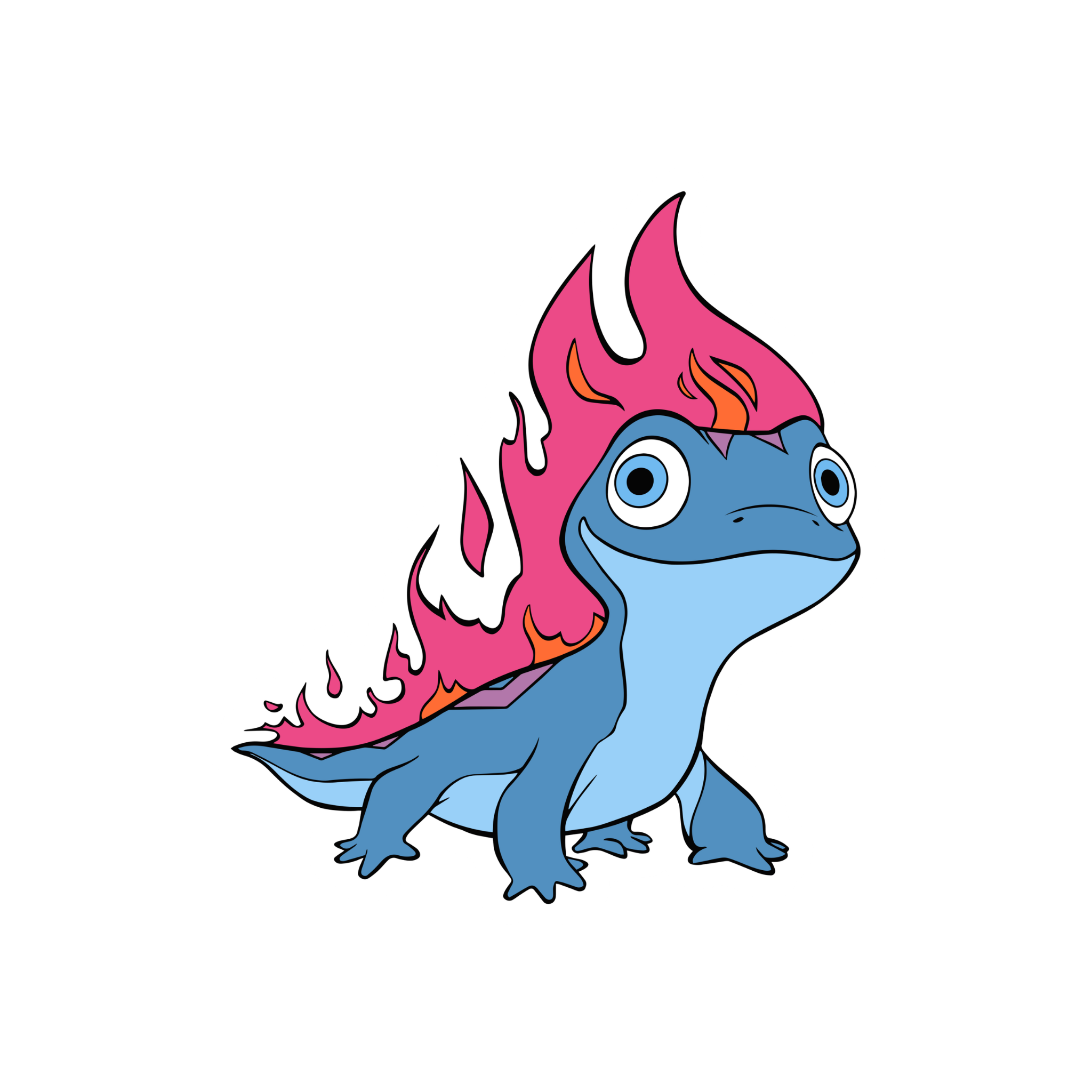 Bruni Fire Salamander Flame Sticker