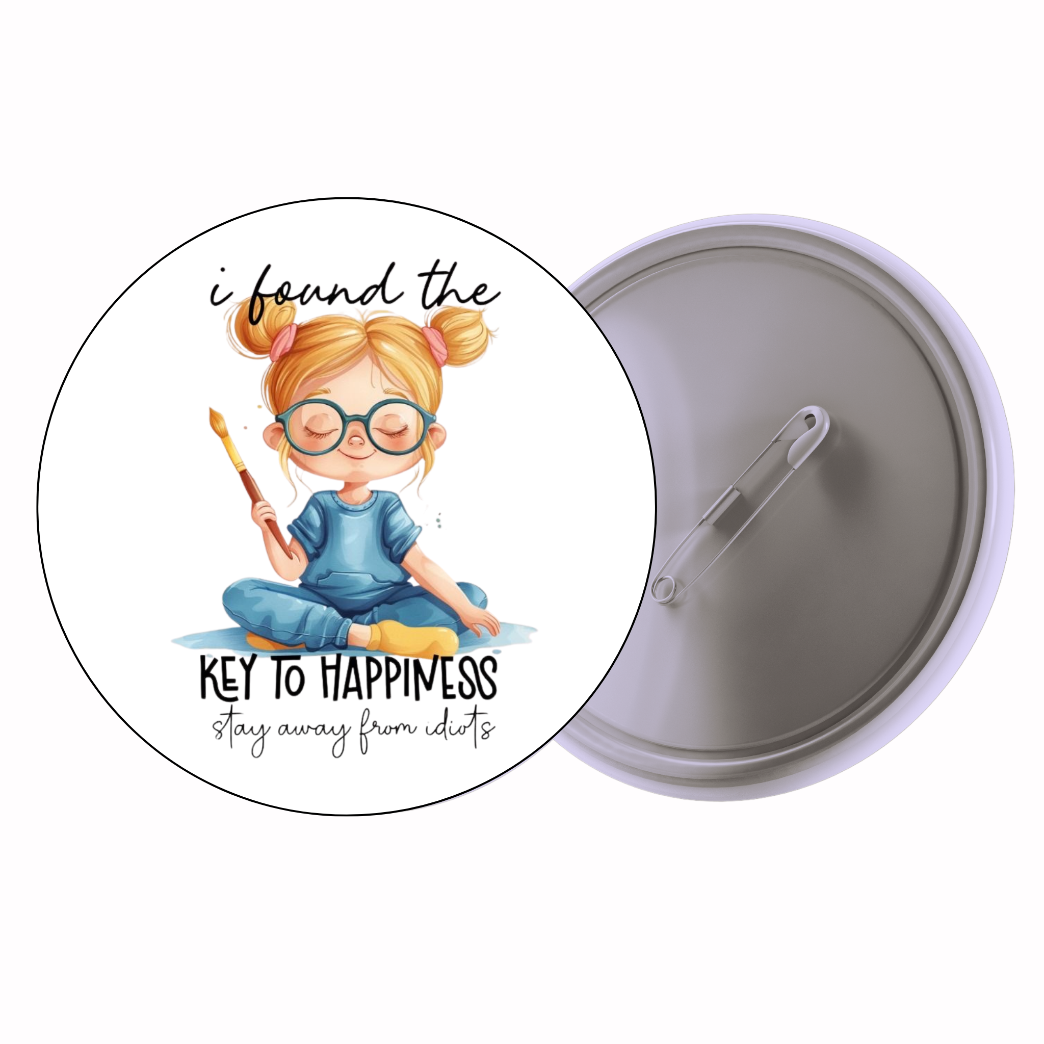 Key To Happiness | Colorful Quote Badge
