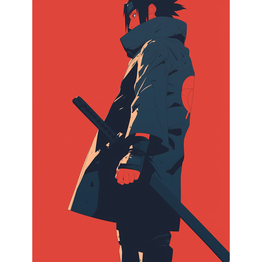 Sasuke Uchiha Poster – Naruto Shippuden Wall Art | Sharingan Anime Print – Silent Avenger