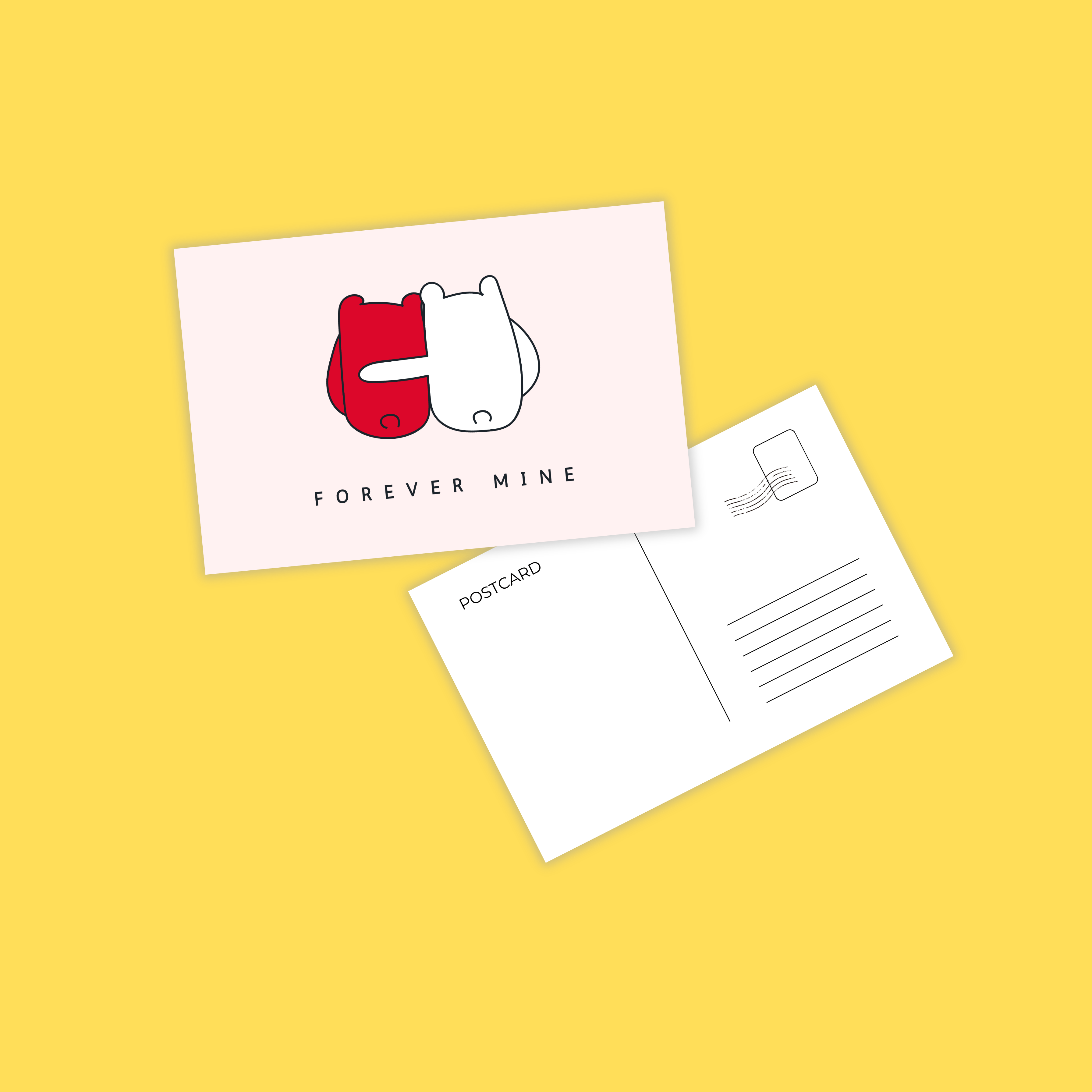 Set of 5 Love Postcards