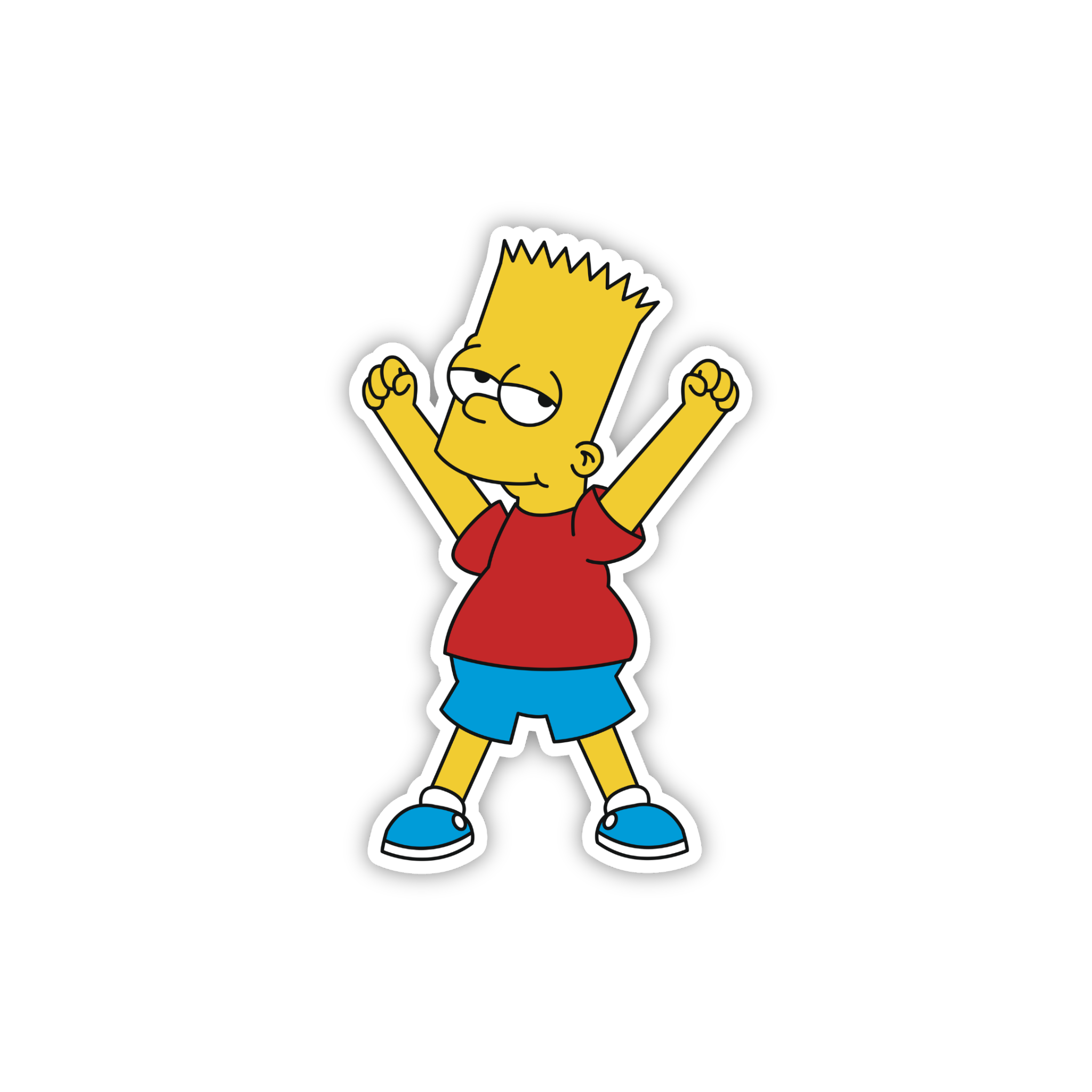 Animated Yellow Family Pose 04 Cartoon Sticker