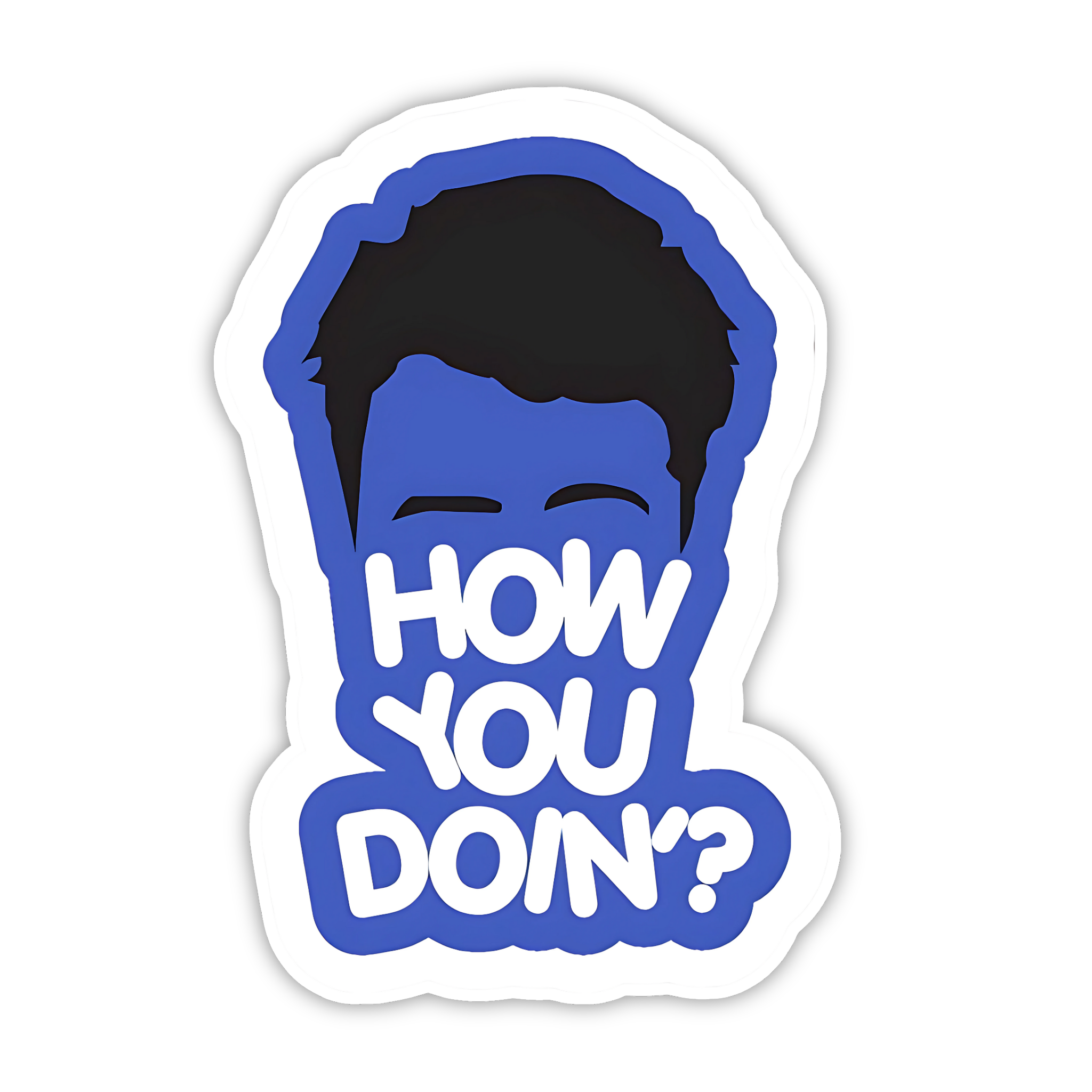 How You Doin Quote Typography Vinyl Sticker | Friends TV Show Aesthetic Laptop Decal | Snap Magicians