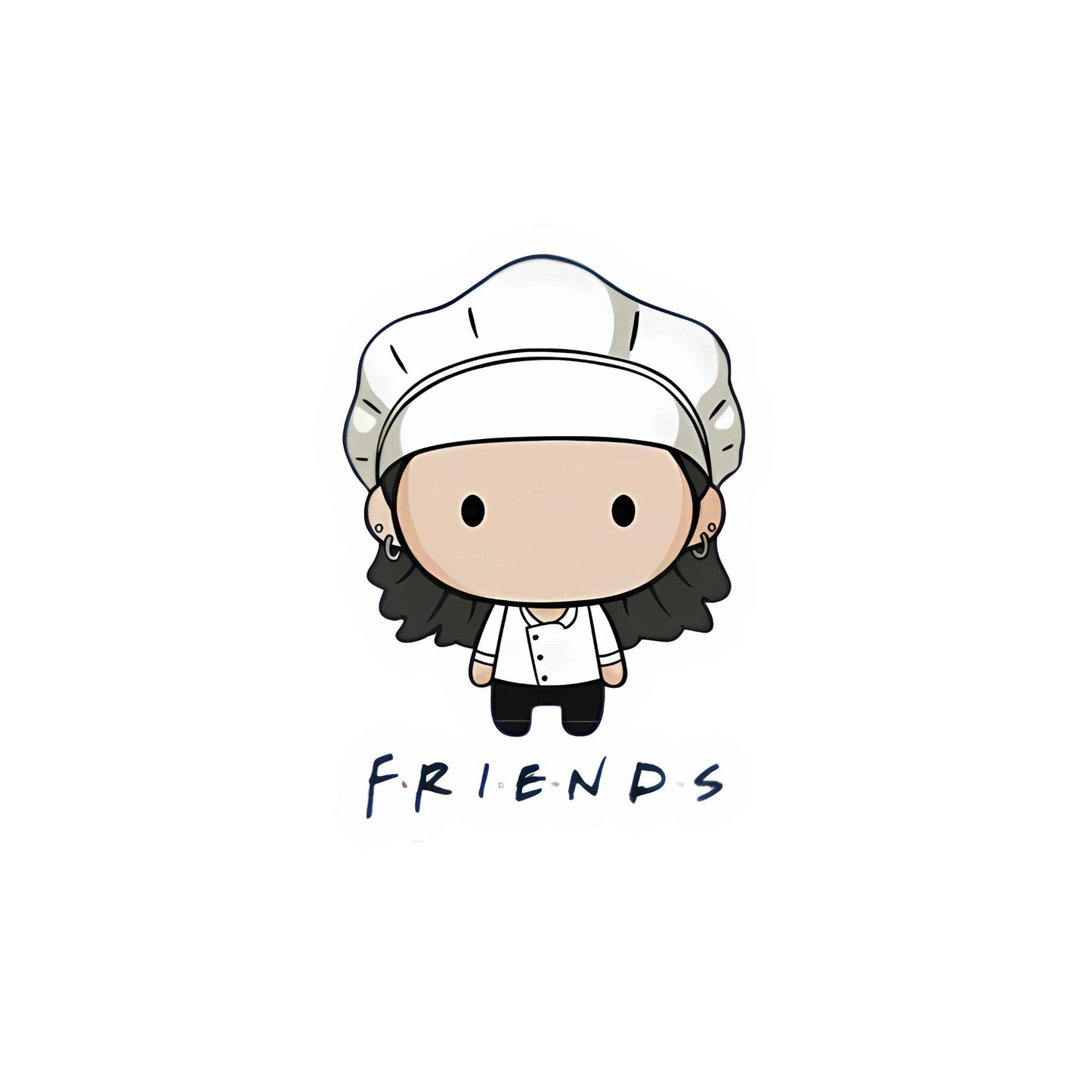 Friends TV Show Stickers - Monica as Chef (Chibi Style)