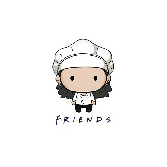 Friends TV Show Stickers - Monica as Chef (Chibi Style)