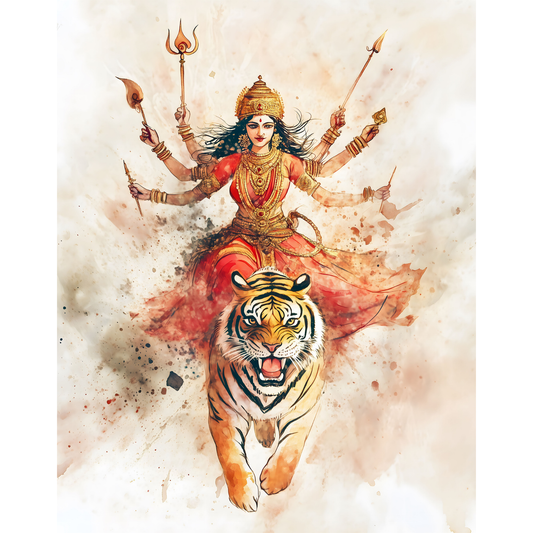 Durga Mata Poster – Hindu Goddess Wall Art | Divine Shakti Spiritual Print – Durga mata 17