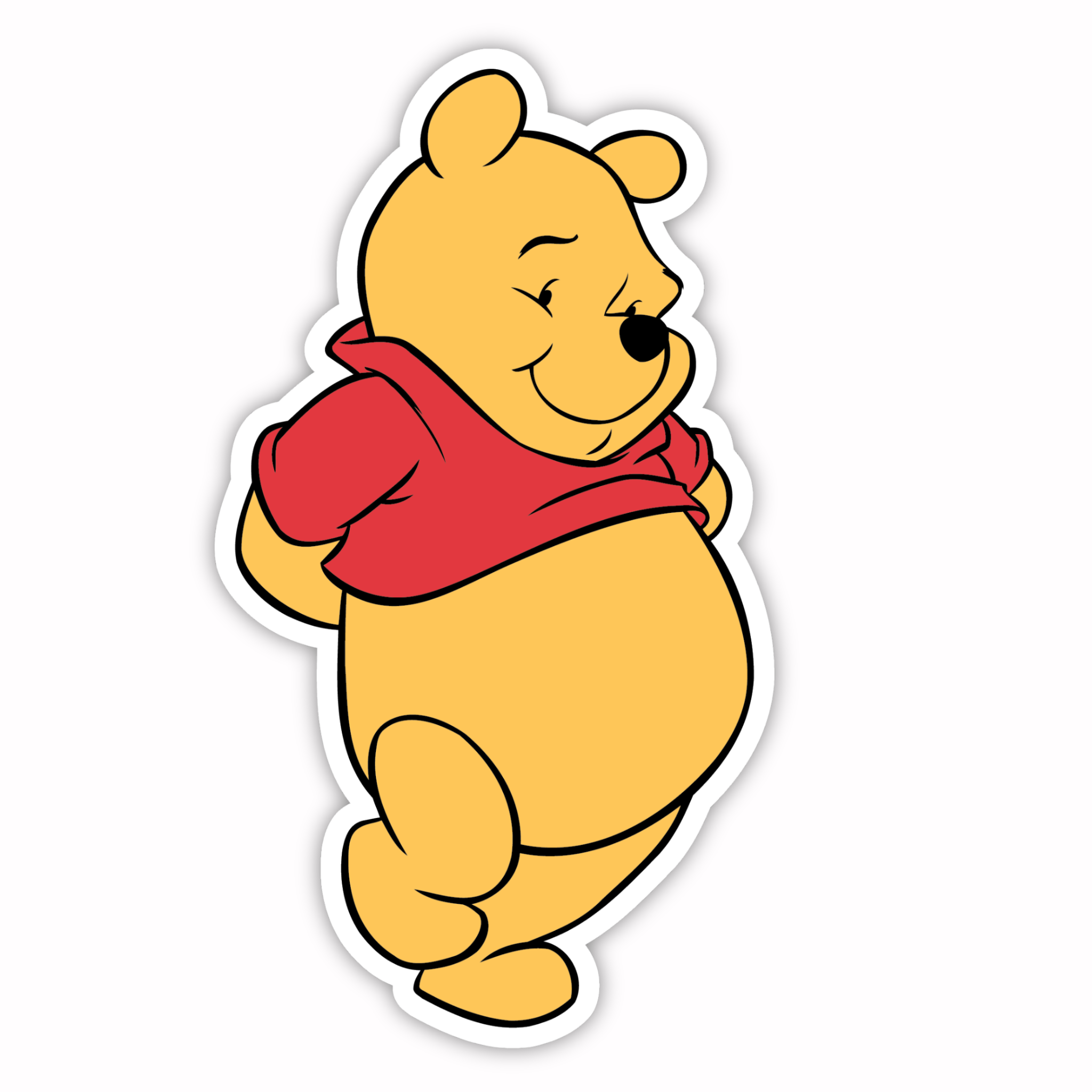 Pooh Walking Classic Sticker
