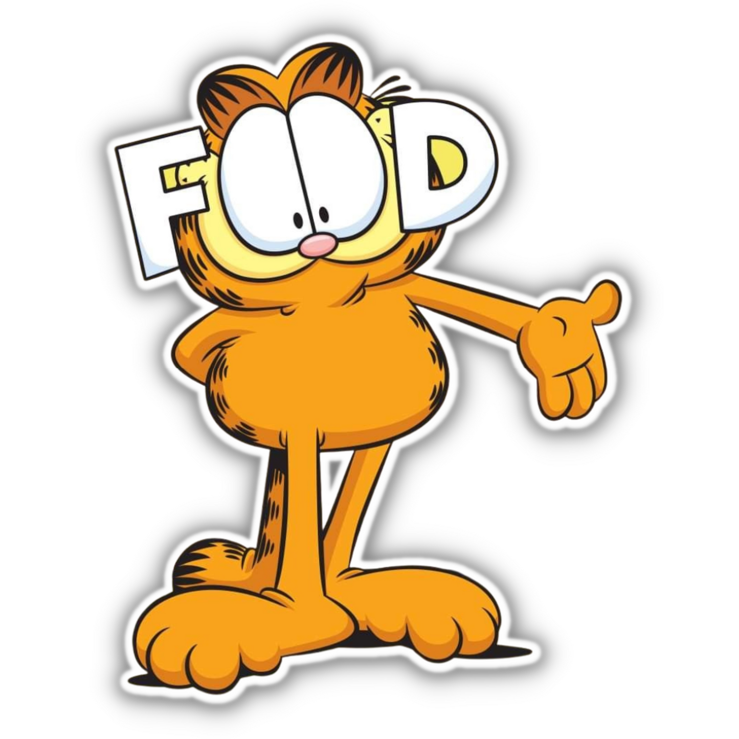 Garfield Stickers - Food Lover Garfield