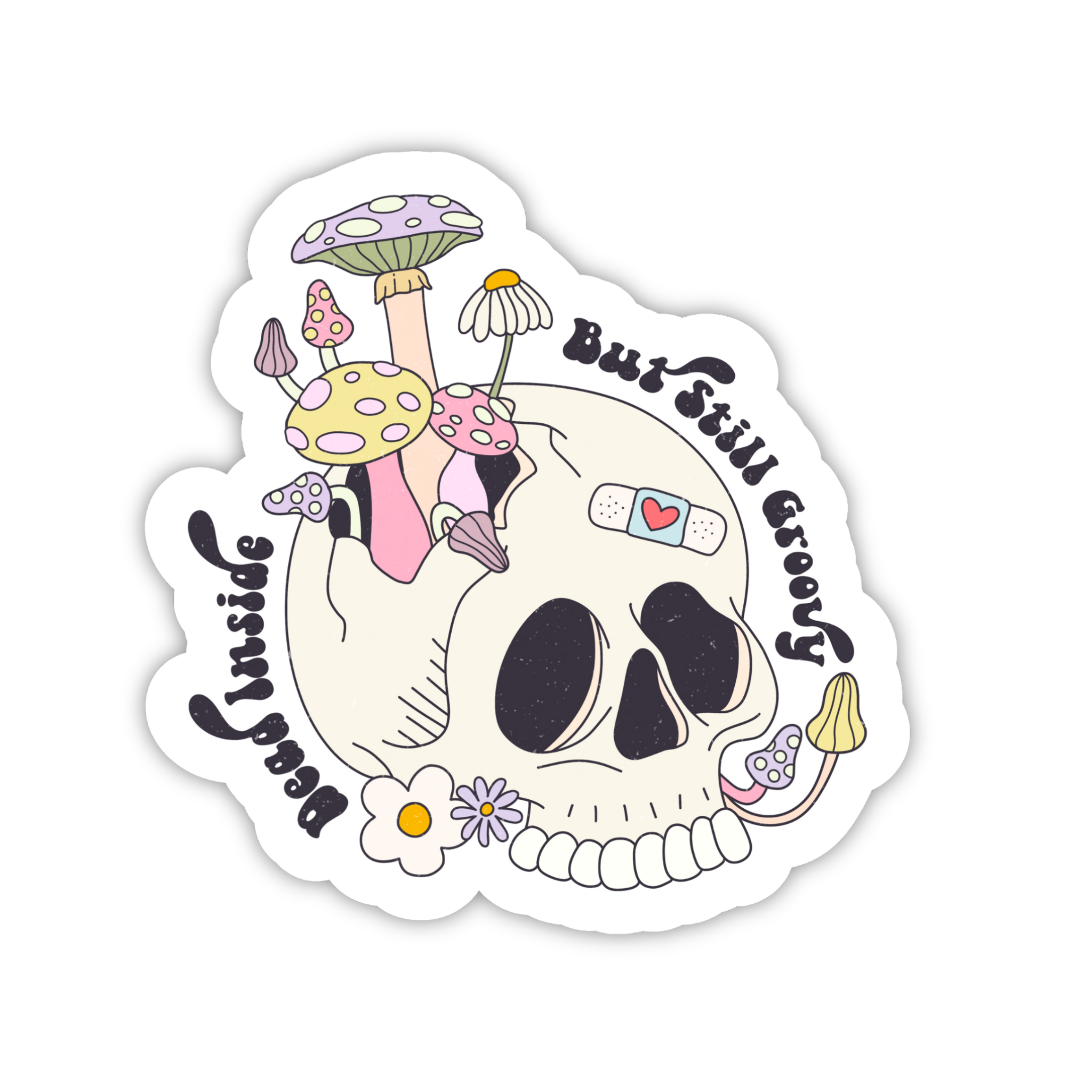 Mental Health Matters Skull Art Sticker