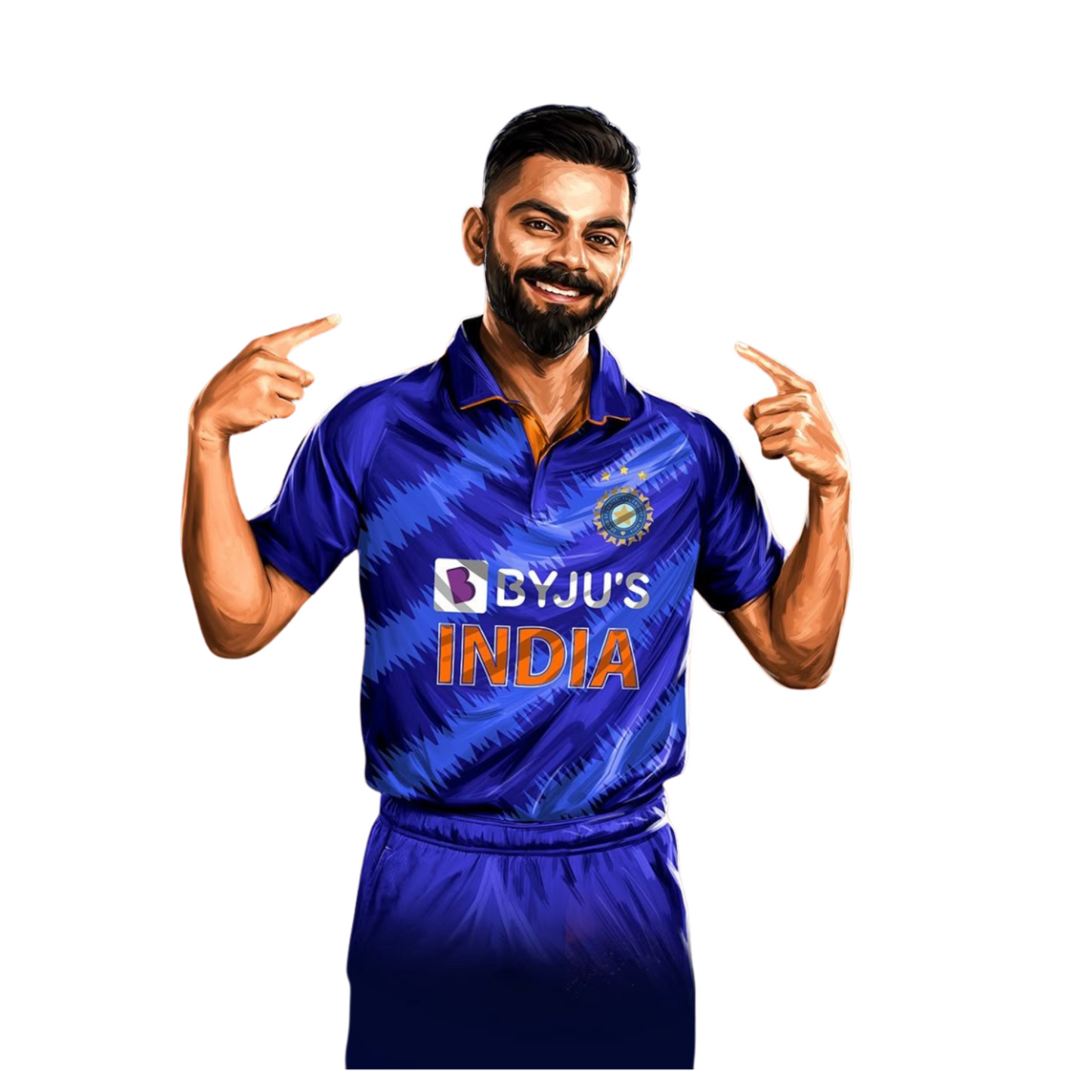 Cricket Stickers - Pointing Confident Virat Kohli