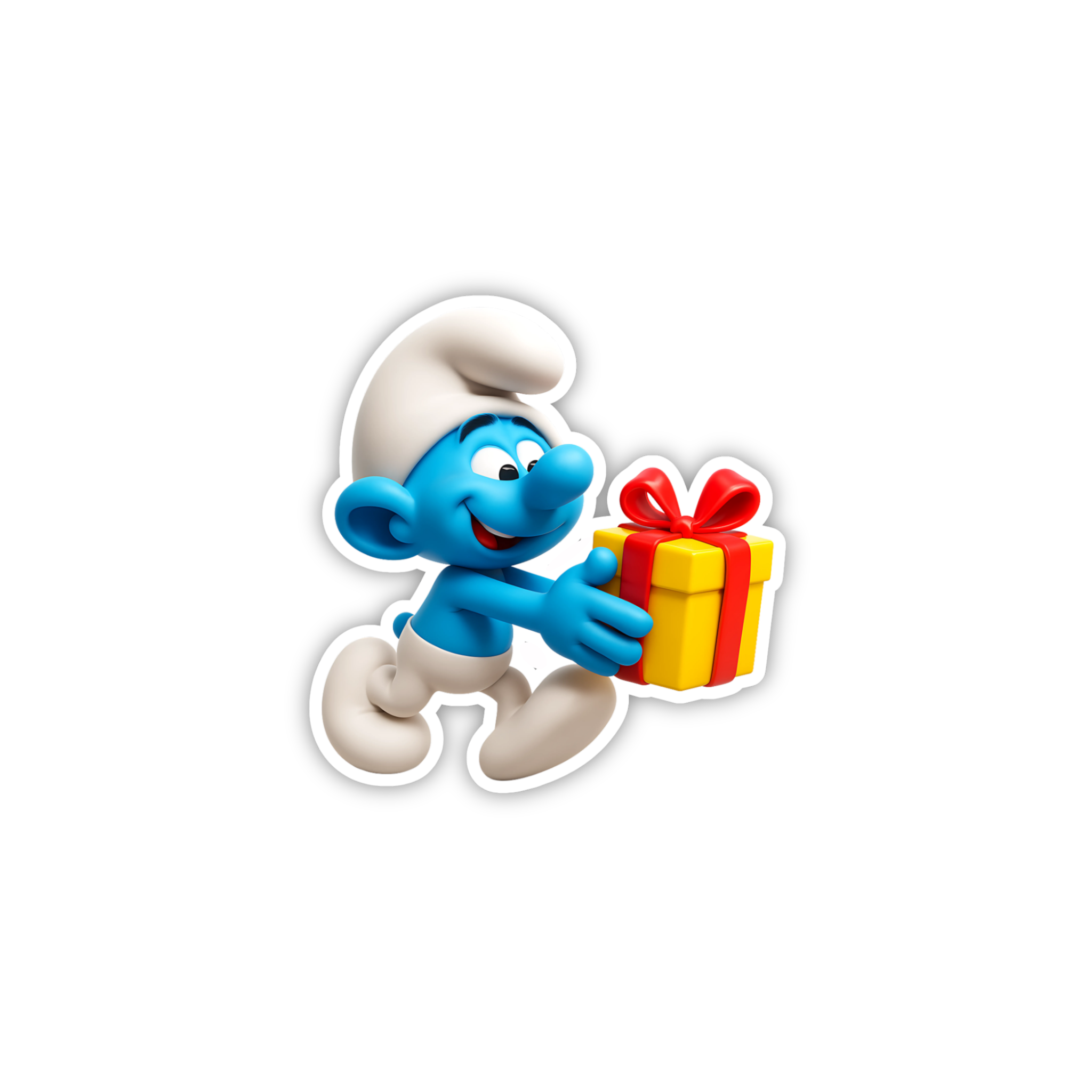 Smurf Gift Surprise Sticker
