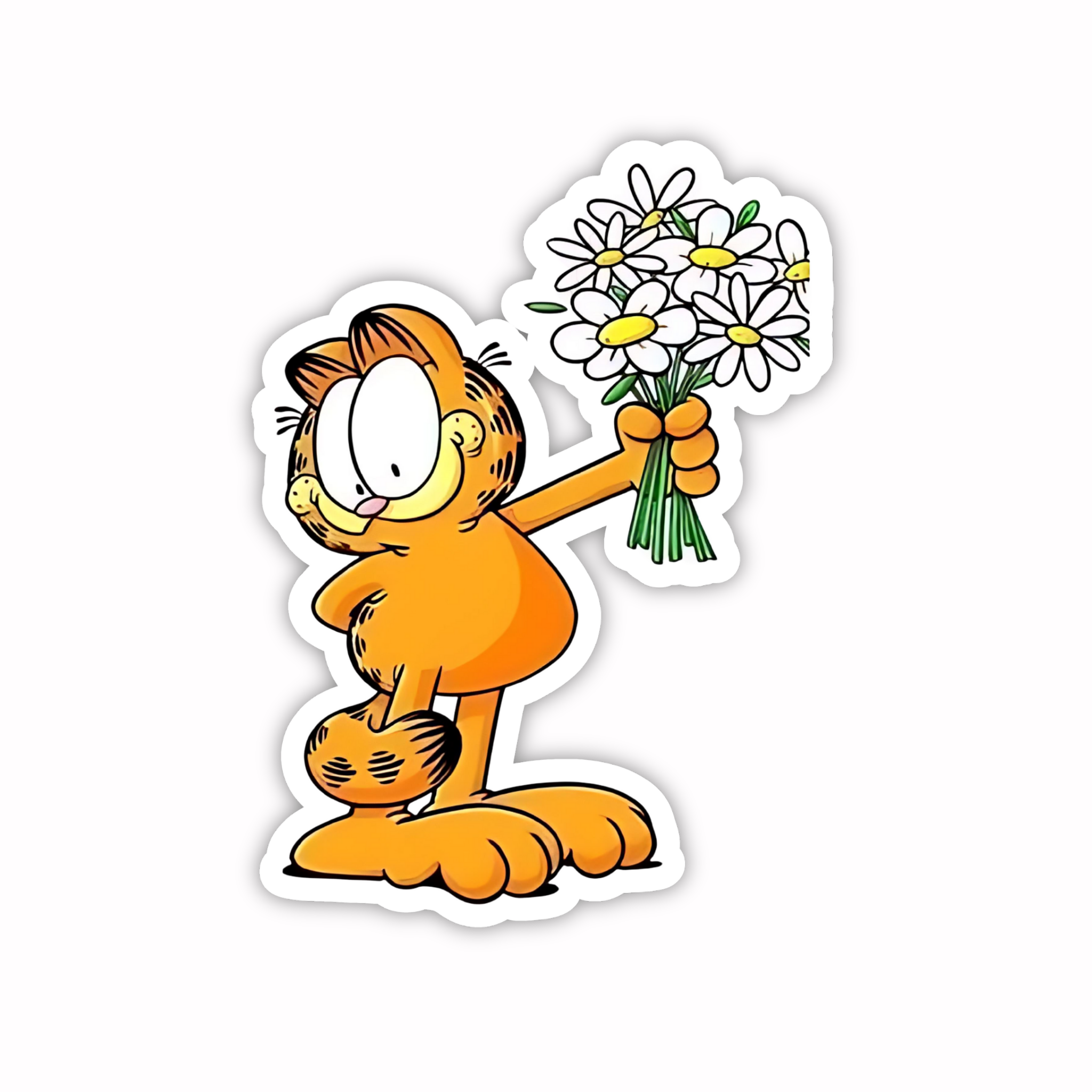 Garfield Flower Gift Sticker