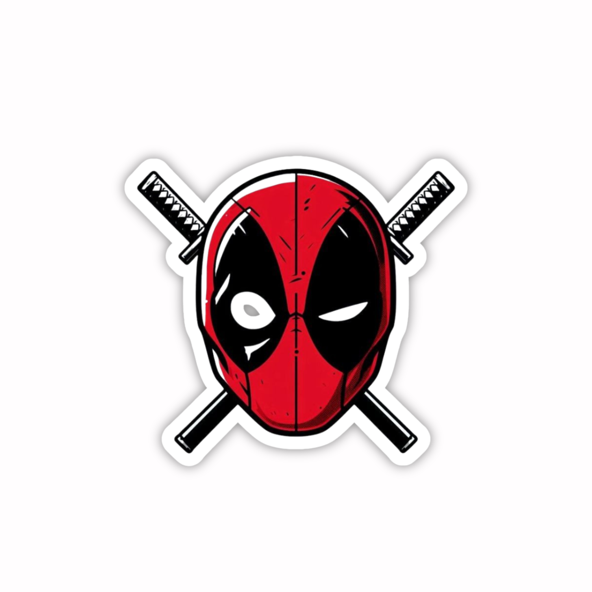Deadpool Logo Cross Sword Sticker