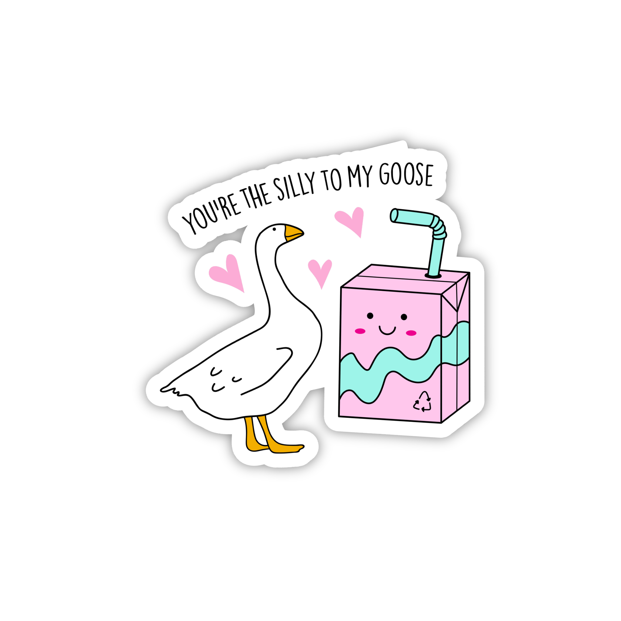 You're The Duck To My Milk Cute Pair Sticker