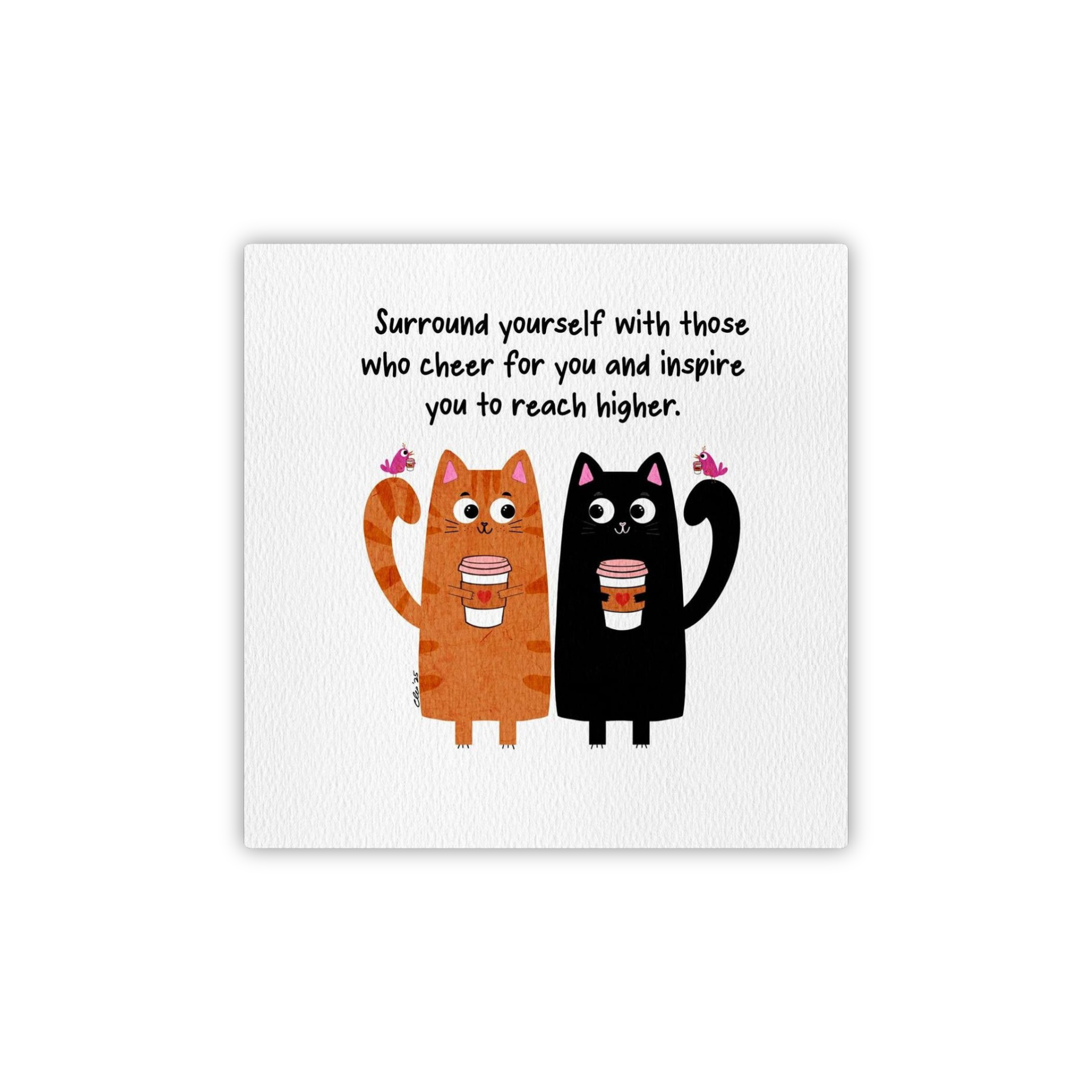 Surviving with Coffee & Chaos Cat Magnet – Funny Work Decor