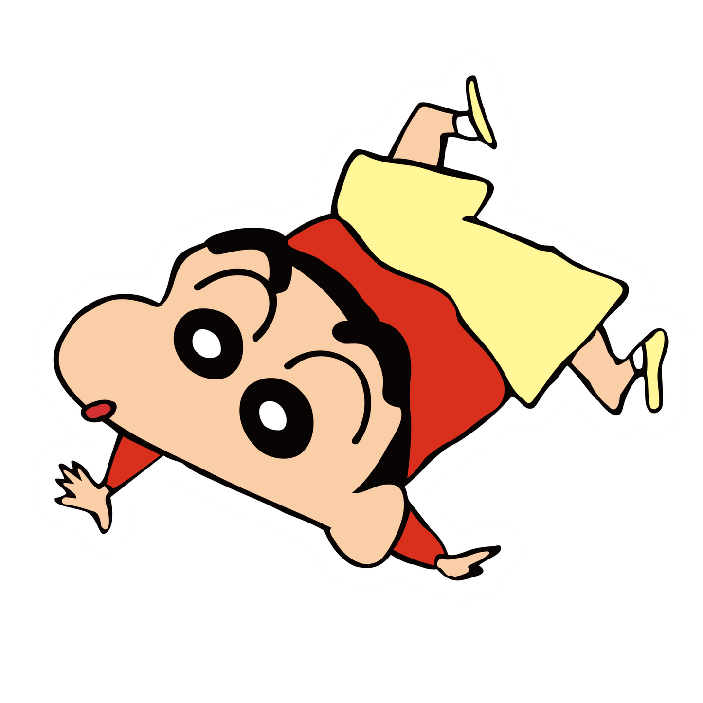 Shinchan Stickers - Shinchan Rolling on Floor