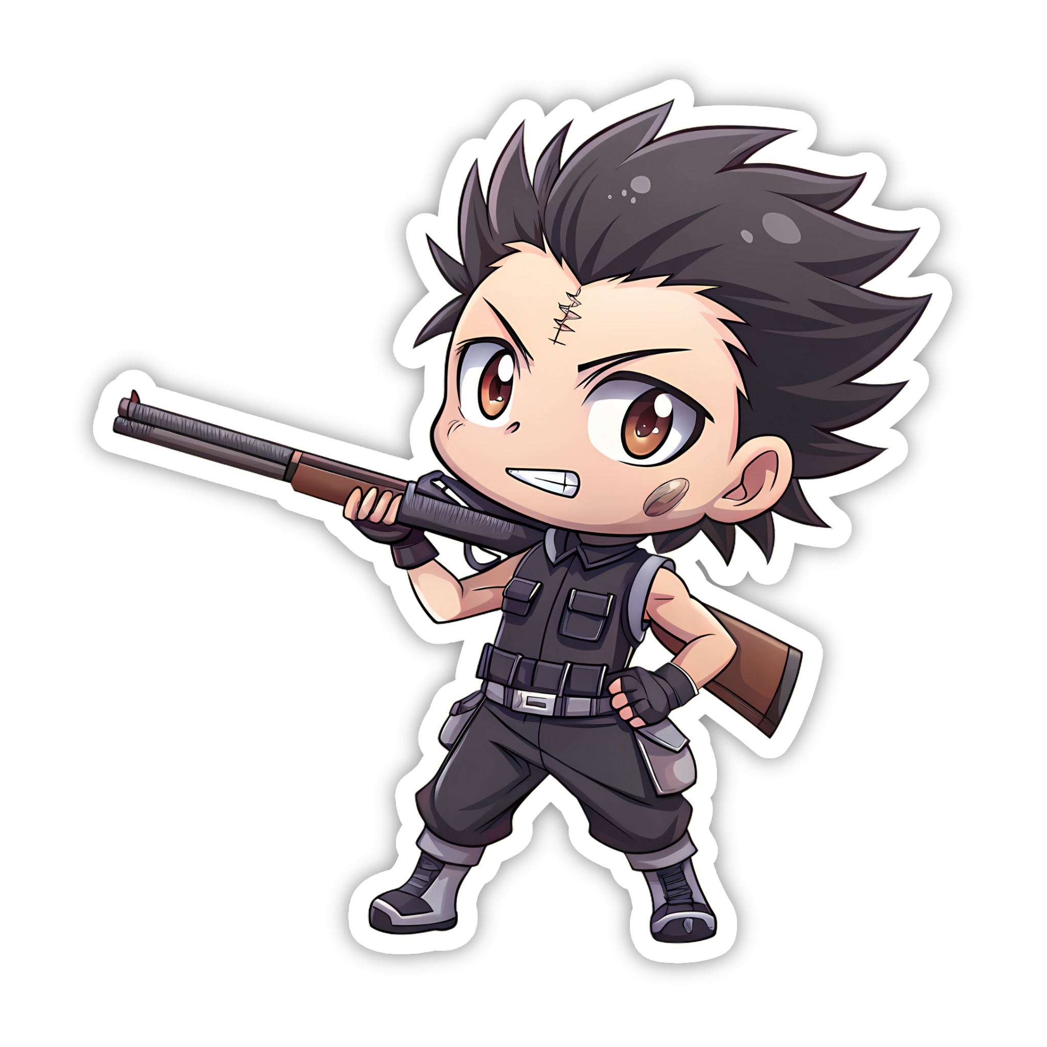 Genya Shinazugawa Rifle Pose Sticker