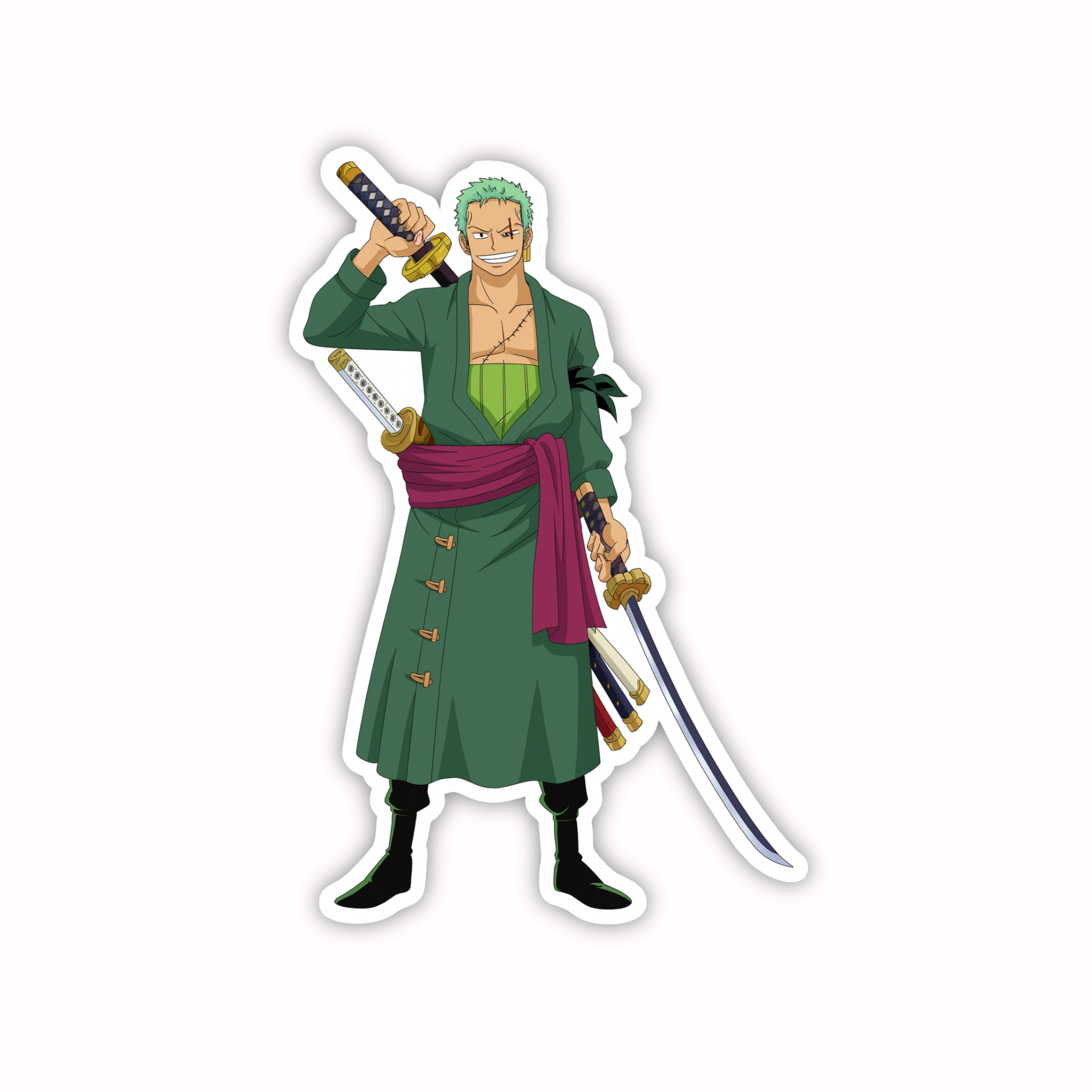 Zoro Samurai Pose Sticker