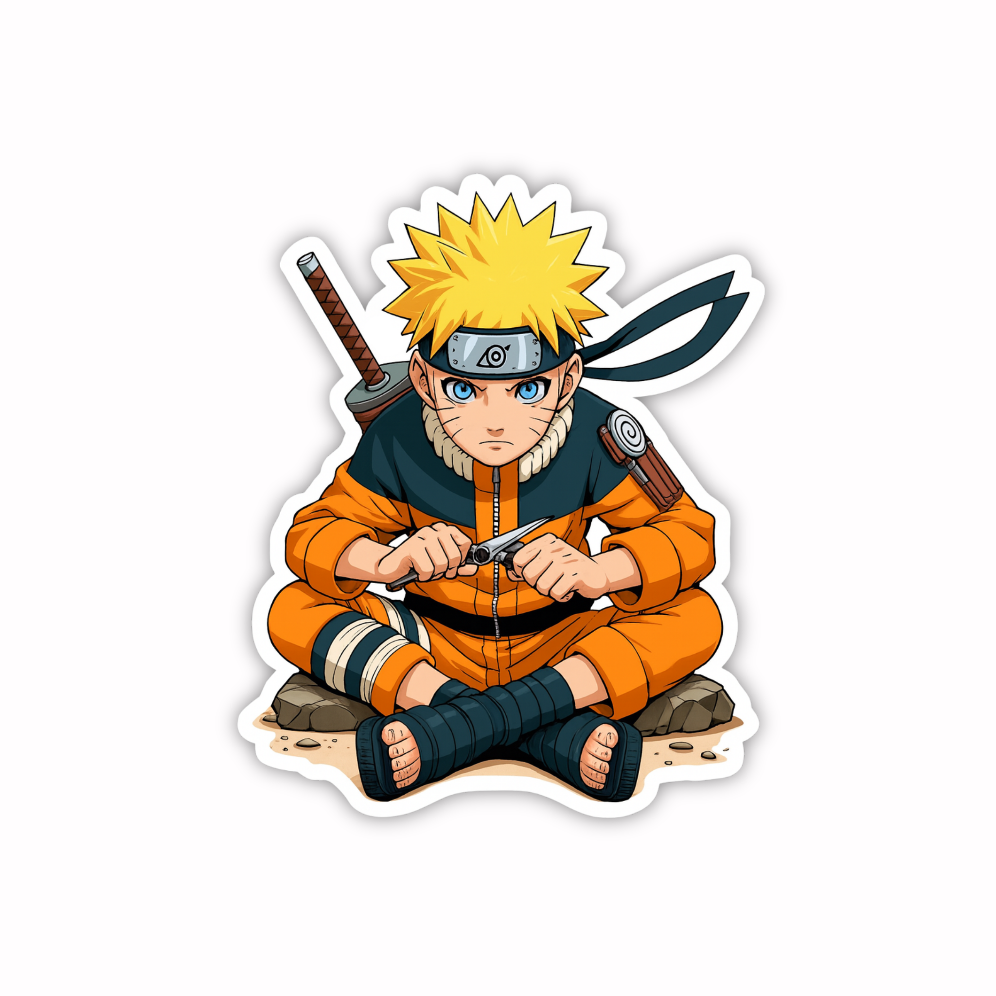 Naruto Sitting Calm Sticker