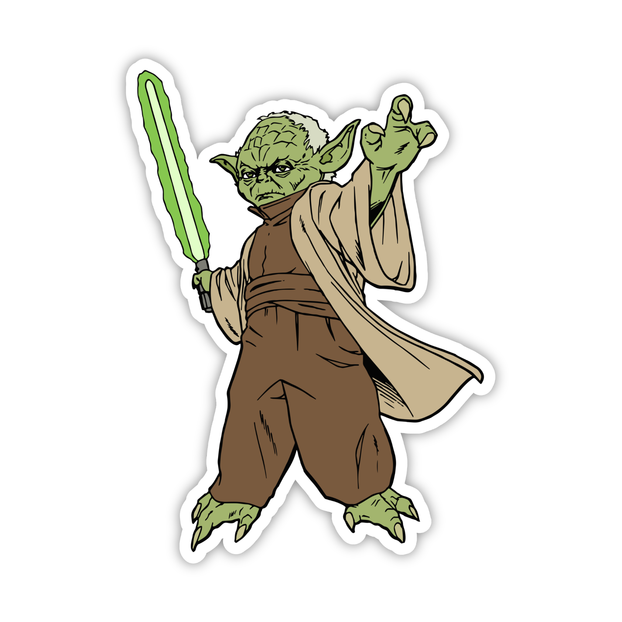 Yoda Lightsaber Battle Sticker