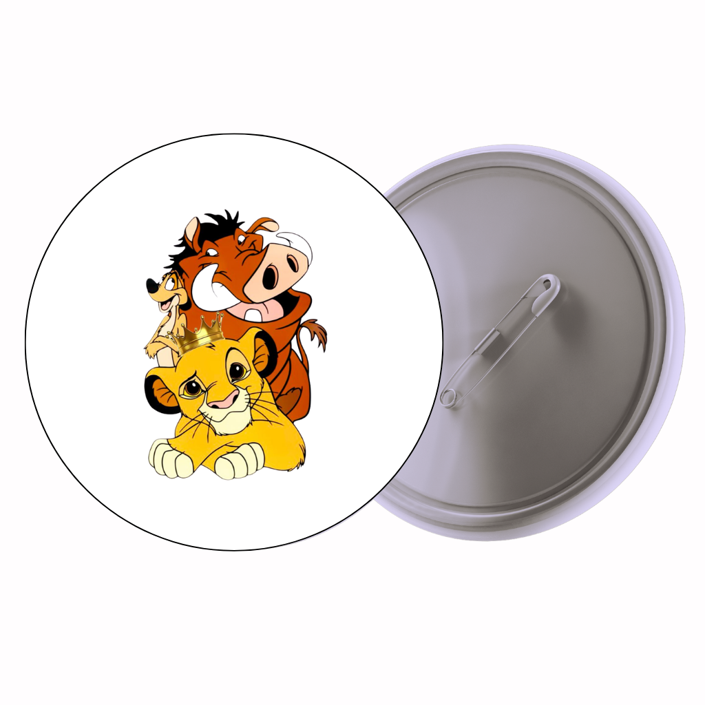 Lion Cubs Friends Cute Pin Badge | Cartoon Badge for Bags & Jackets (2 Sizes)