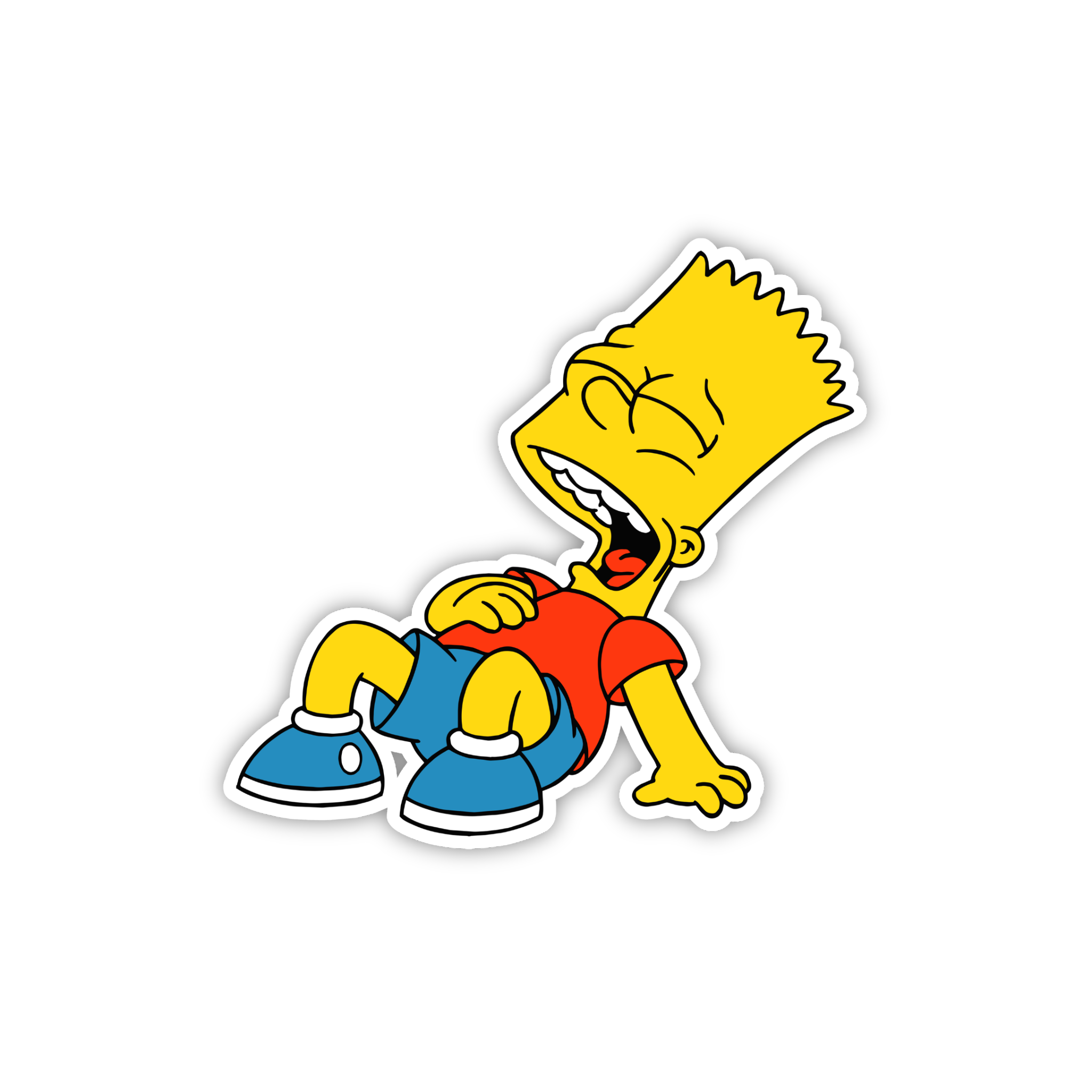Animated Yellow Family Pose 52 Cartoon Sticker