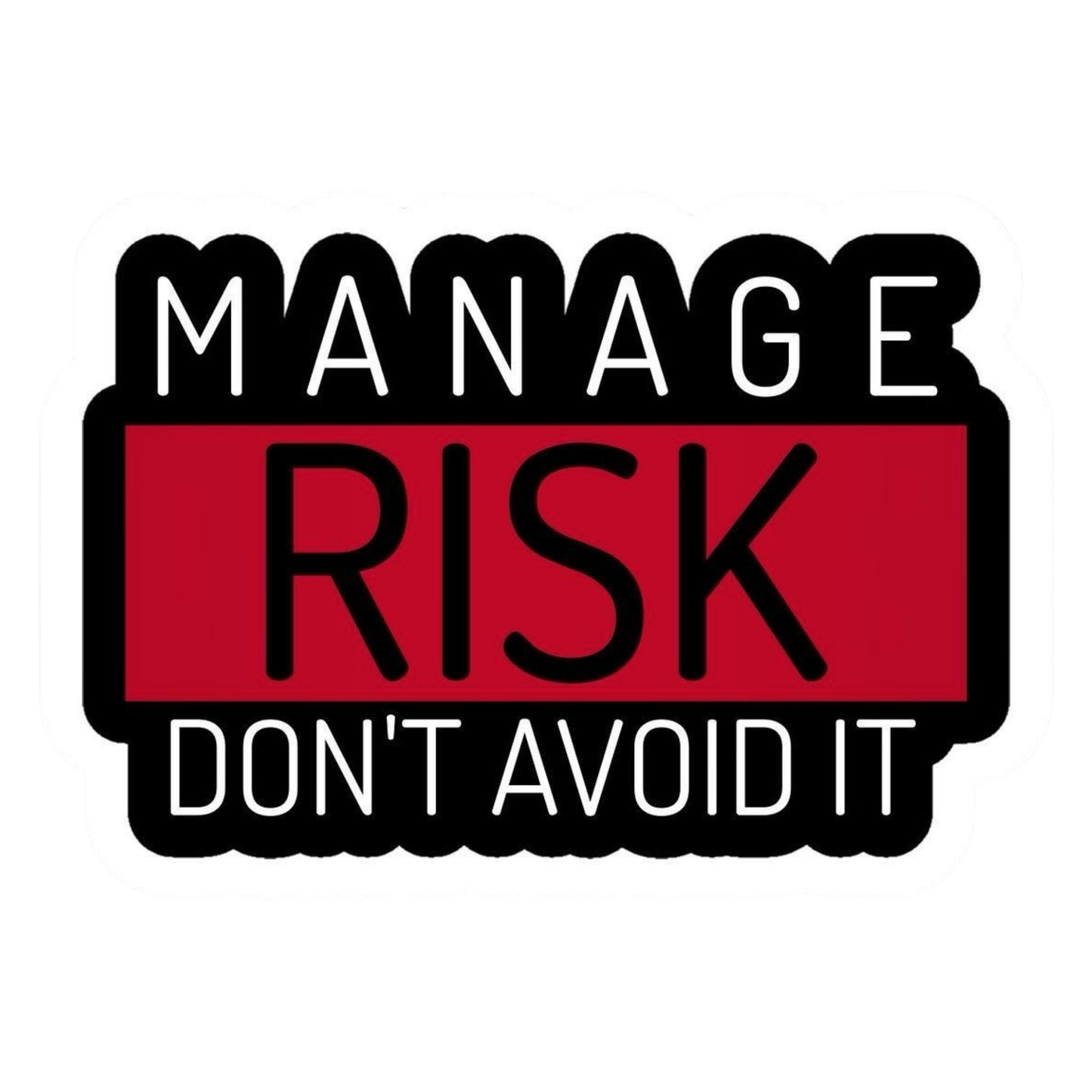 Coding Stickers - MANAGE RISK DON’T AVOID IT –