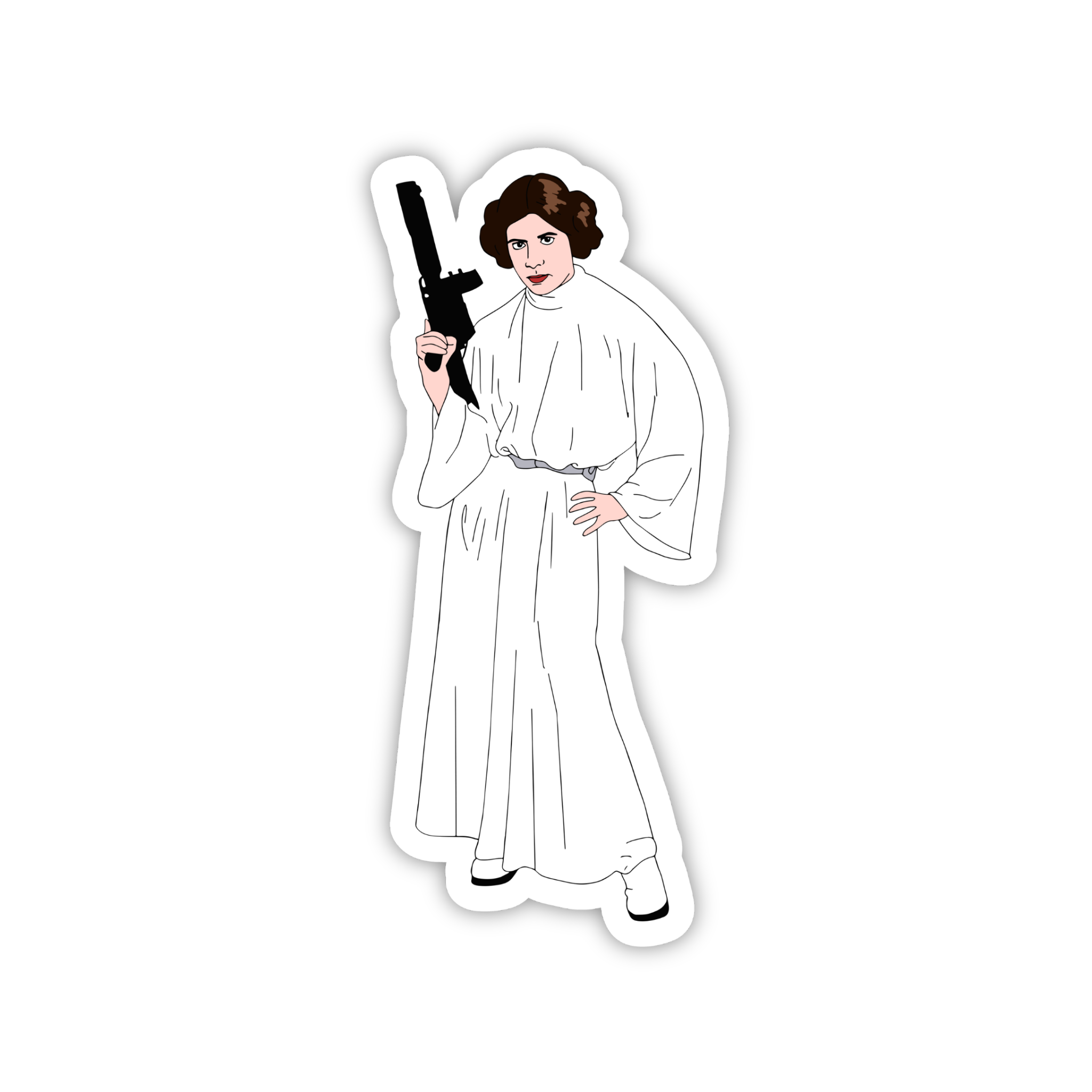 Princess Leia Classic White Dress Sticker