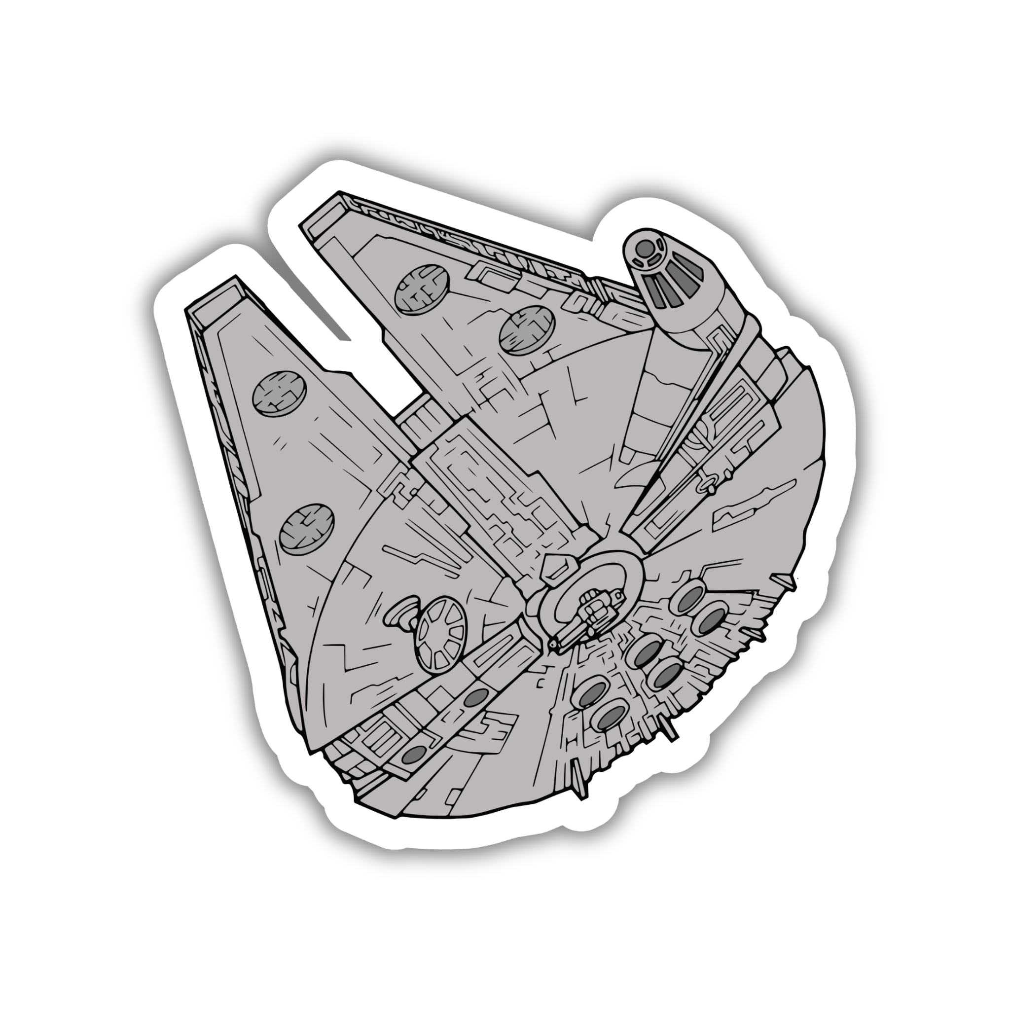Millennium Falcon Detailed Sticker