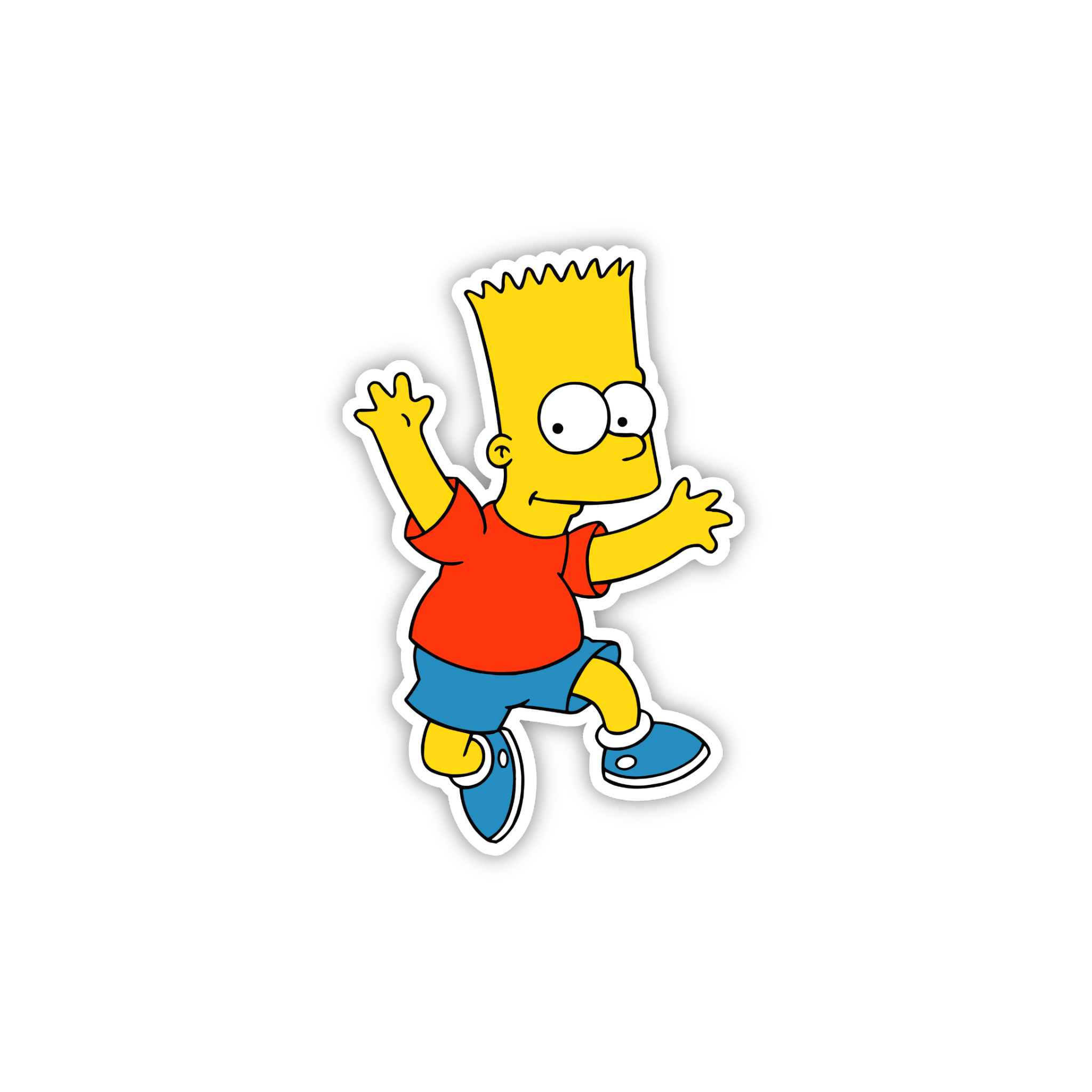 Animated Yellow Family Pose 56 Cartoon Sticker