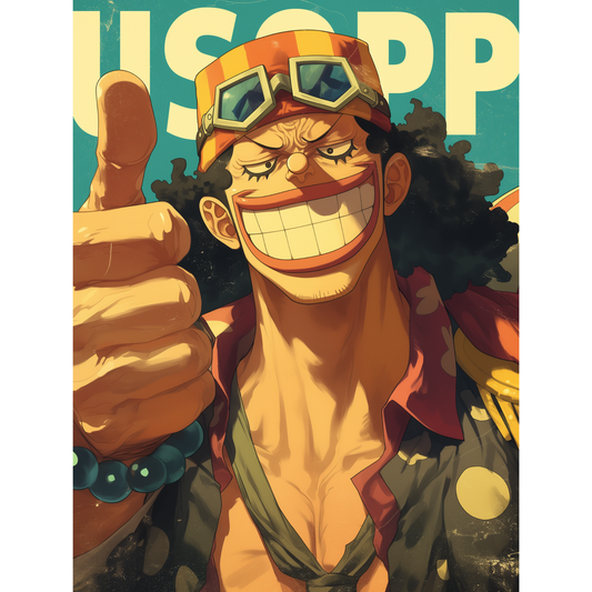 Usopp Poster – One Piece Wall Art | Sniper King Anime Print – Thumbs Up Usopp