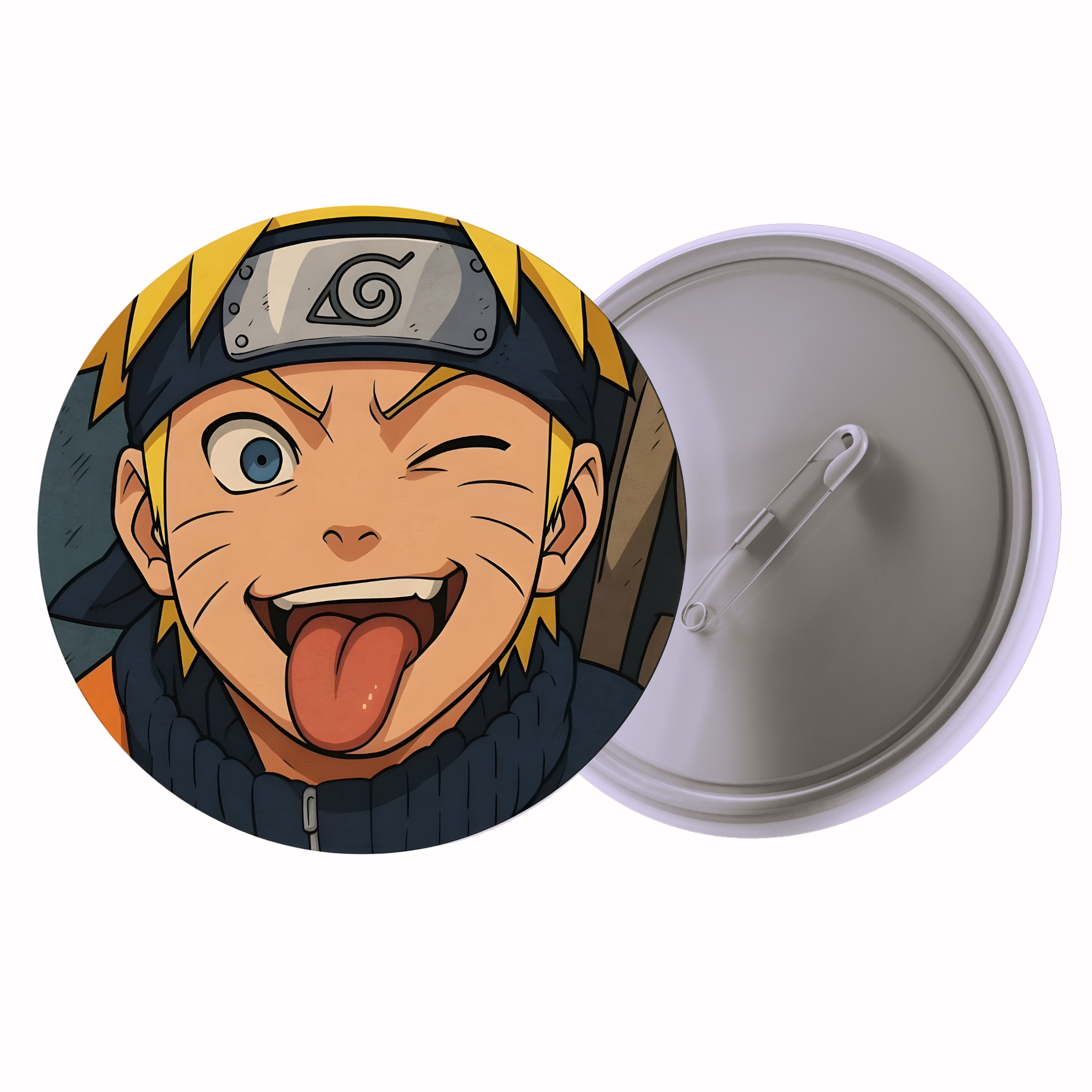 Naruto Naruto Uzumaki Funny Face Anime Pin Badge