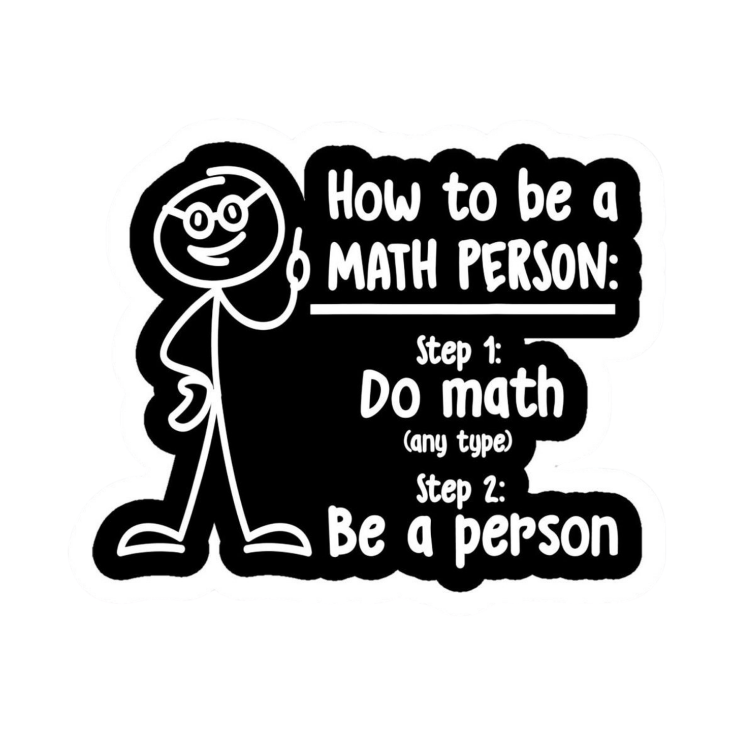 Coding Stickers - How to be a MATH PERSON